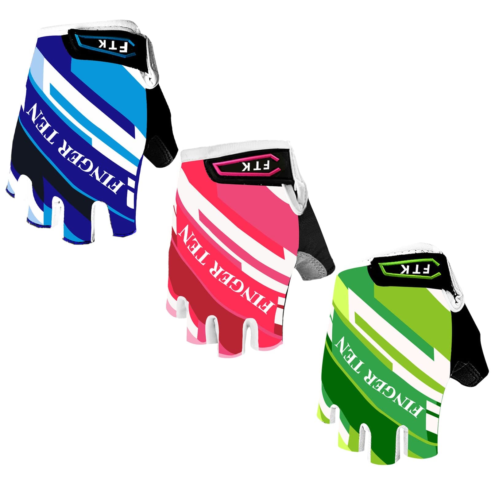 Kids Junior Cycling Gloves Outdoor Sport Road Mountain Bike Monkey Bars, Fit Boy Girl Youth Age 2-10, Gel Padding Bicycle Half Finger Pair