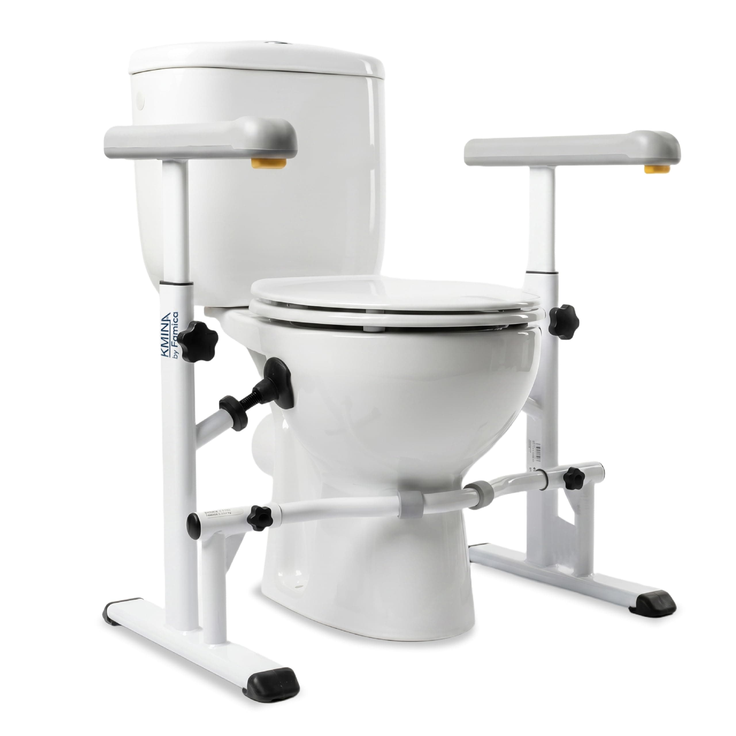 KMINA - Toilet Safety Frames for Elderly and Disabled, Old Age Accessories, Senior Citizen Bathroom - Made in Europe