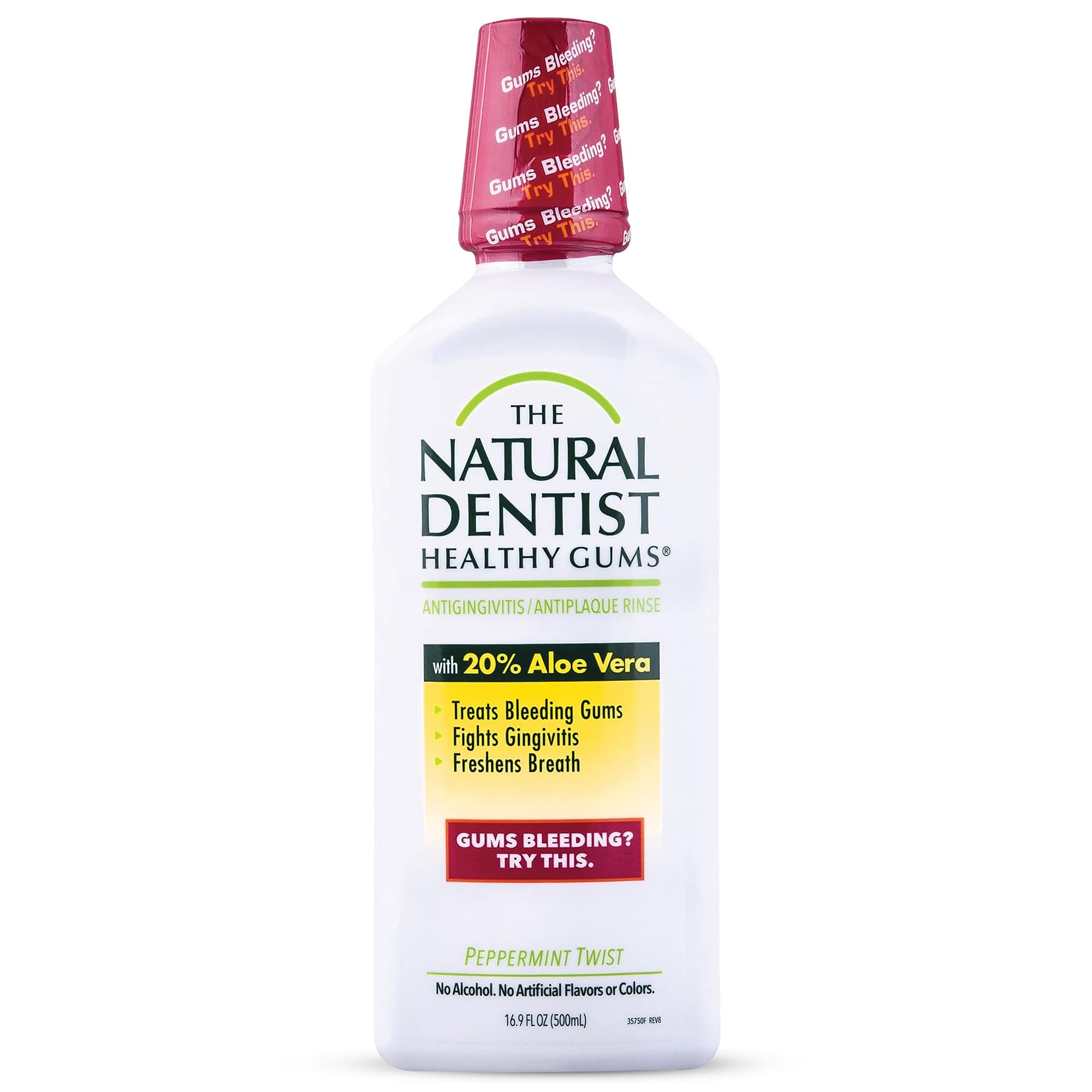 Natural Dentist The Healthy Gums Antigingivitis Mouthwash In Peppermint Twist-For When You See Pink In Your Sink, 16.9 Fluid_Ounces,1 Count