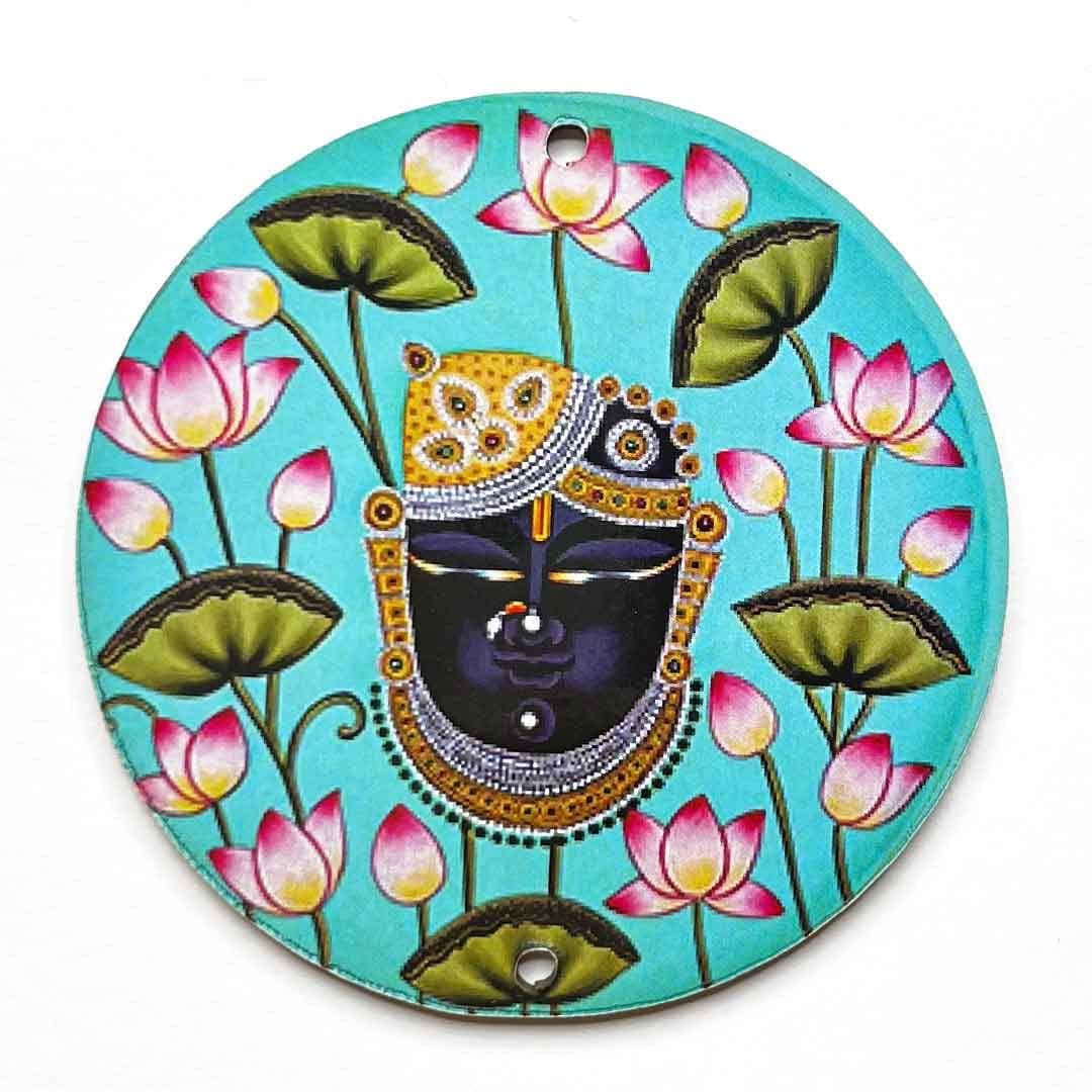 Adikala Pichwai Shrinath ji MDF Round Cutout Design for Diwali | Dussehra | Rangoli | Pooja | Festival Gift | Wedding Decorations