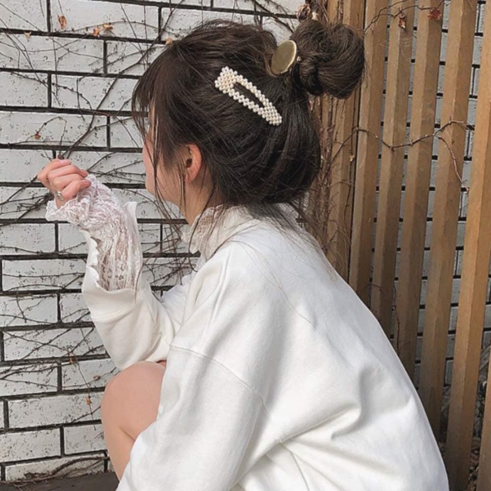 3 PCs Pearl Hairband & Pearl Hair Clips Combo | Decoration Hair Band Headband for Kids, Girls and women | Bridal Fancy Party Wedding Pearls Hairbands & Clips
