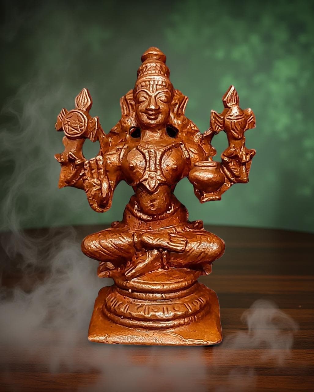 Searchers Paradise Copper Idols India, Handmade God Dhanvantri,1.7 inches, 60Grams, Pack of 1 Piece