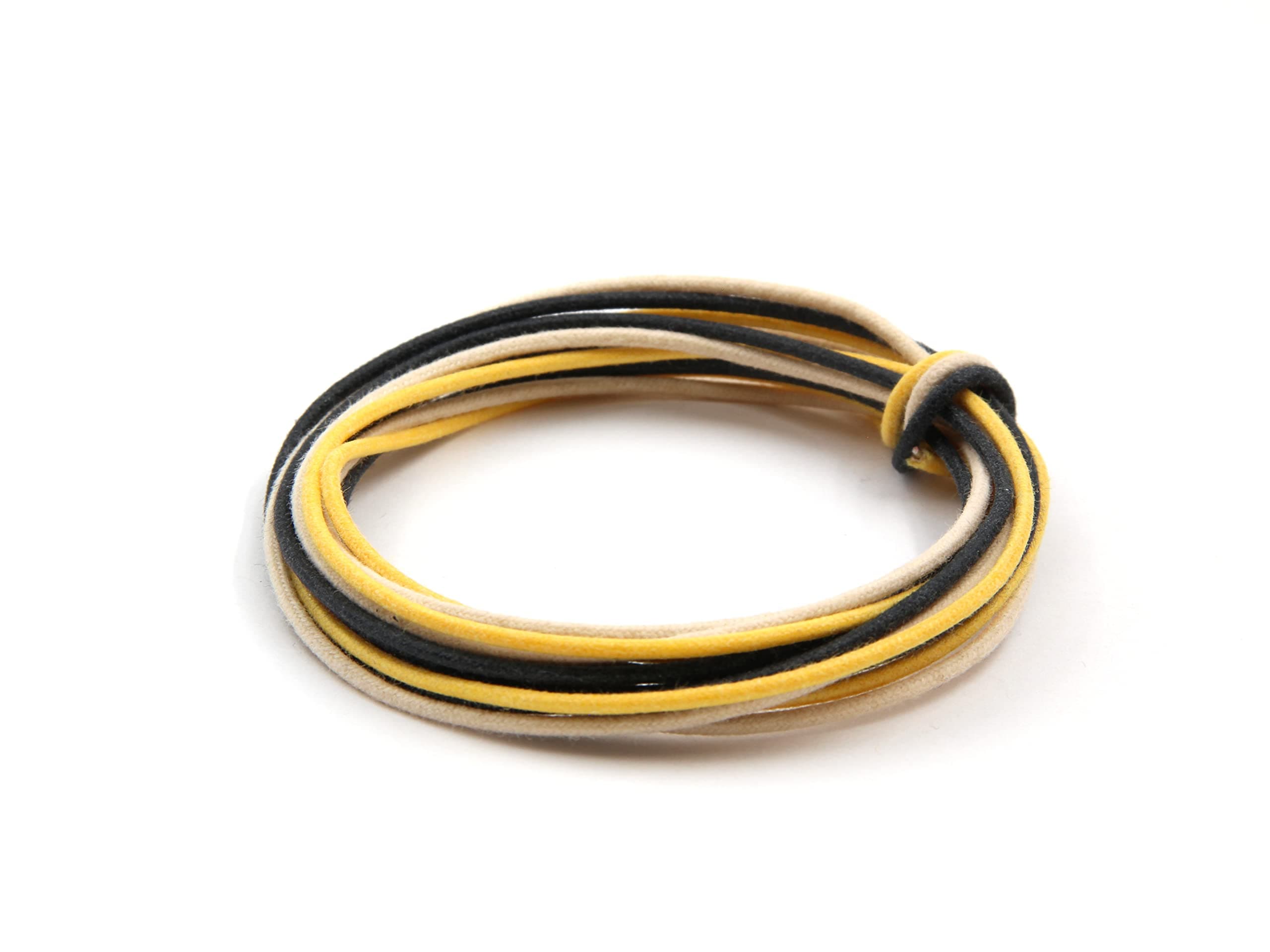 Gavitt Cloth-covered Vintage-style Pushback Guitar Wire - 9 Feet Tri-color (Black, White,Yellow)