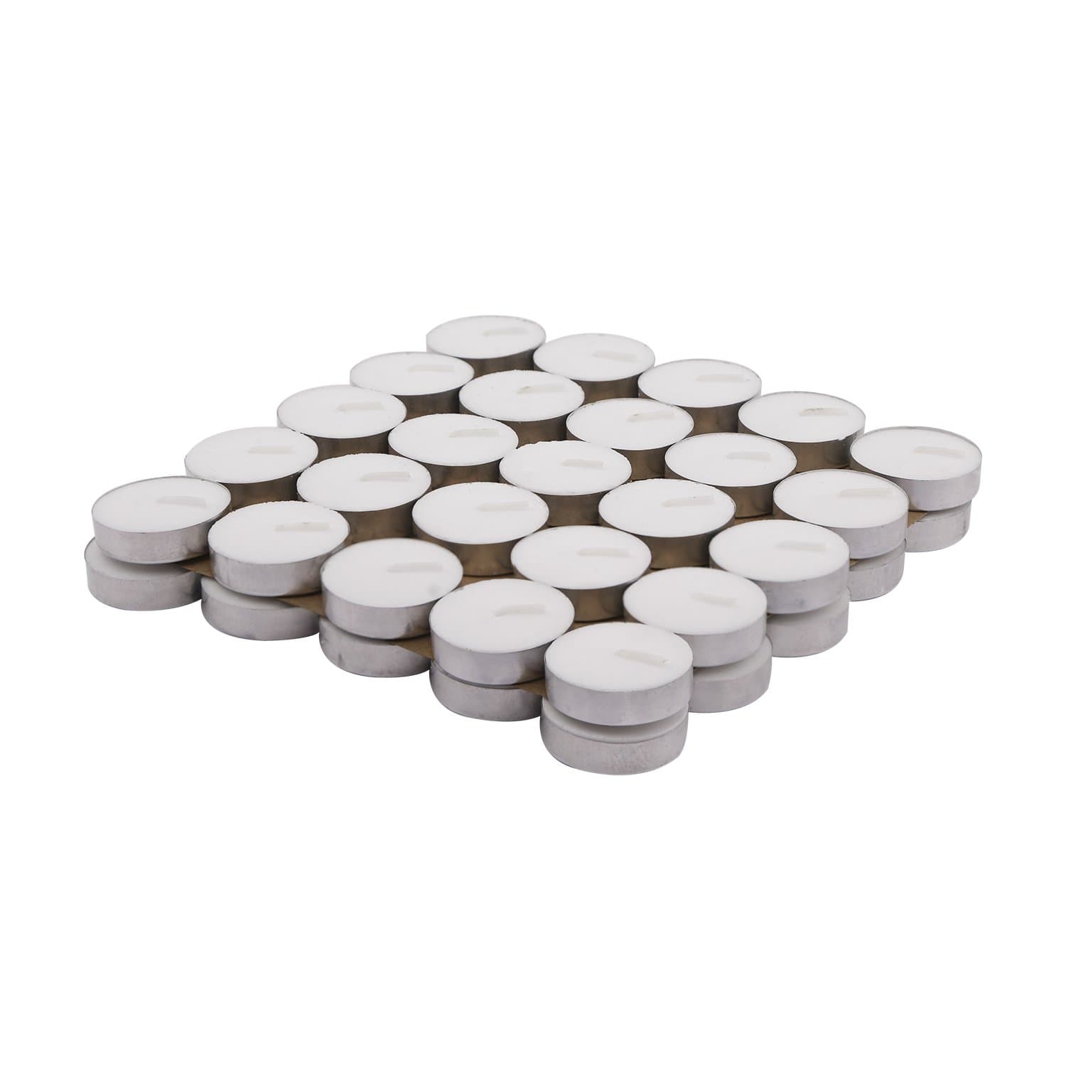 Amazon Brand - Solimo Wax Tealight Candles (Set of 50, Unscented)
