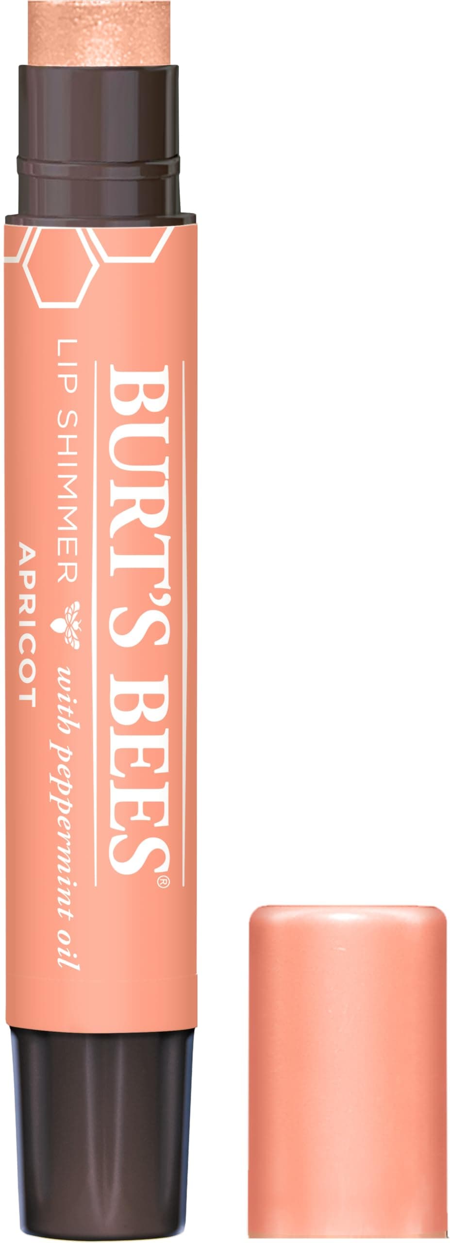 Burt's Bees 100% Natural Moisturizing Lip Shimmer, Apricot - 1 Tube