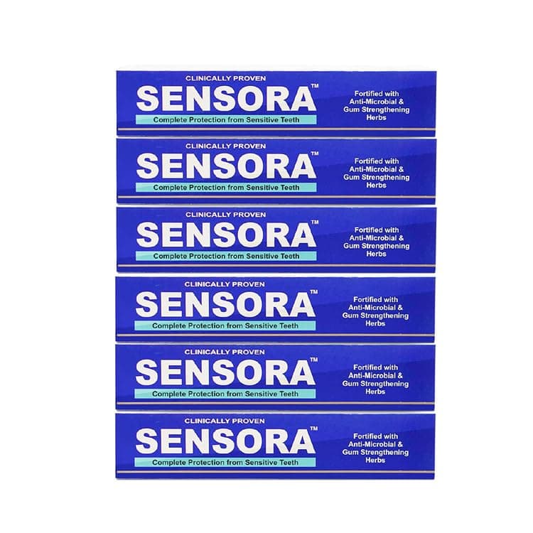 SENSORA Herbal Sensitivity Relief Toothpaste with Rapid Relief Formula for Sensitive Teeth. (Pack of 6)