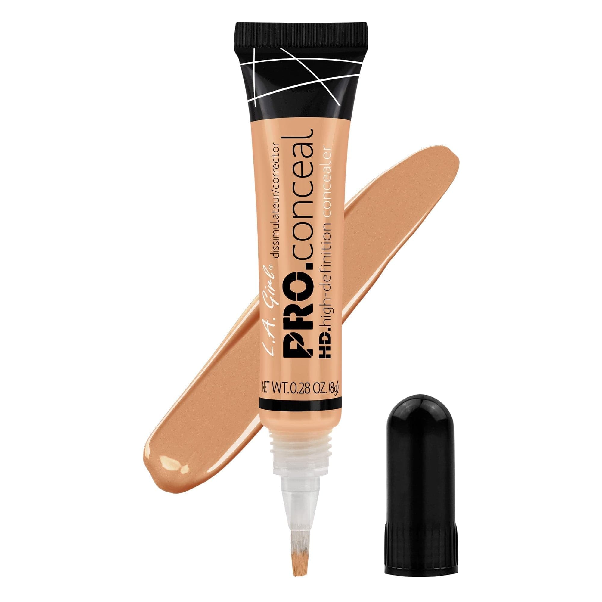 L.A Girl- HD Pro Conceal -Tawny | Soft Brush Tip for Easy Application | Crease Resistant | Blendable and Buildable formula | Concealer Provides Natural Coverage | 8 G
