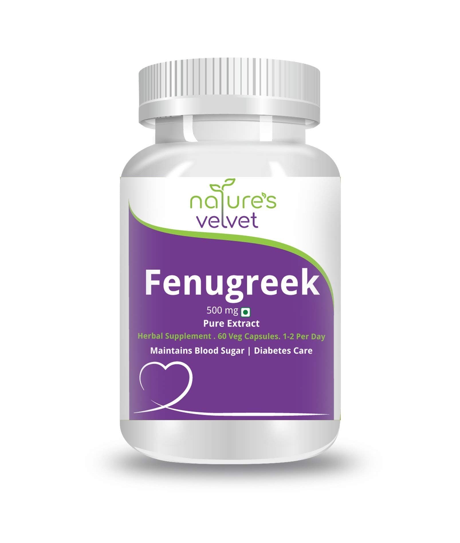 nature's velvet Natures Velvet Lifecare Fenugreek Pure Extract (500 mg), 60 veggie capsules - Pack of 1