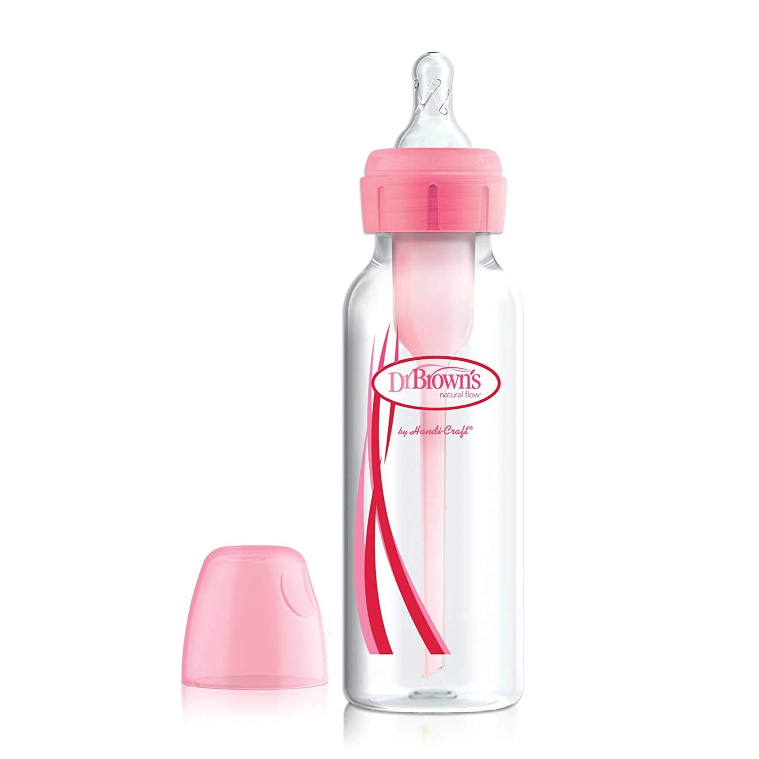 Dr. Brown's Narrow Neck Options Pink Plastic Bottle (250 Ml, Pack of 1, Pink)