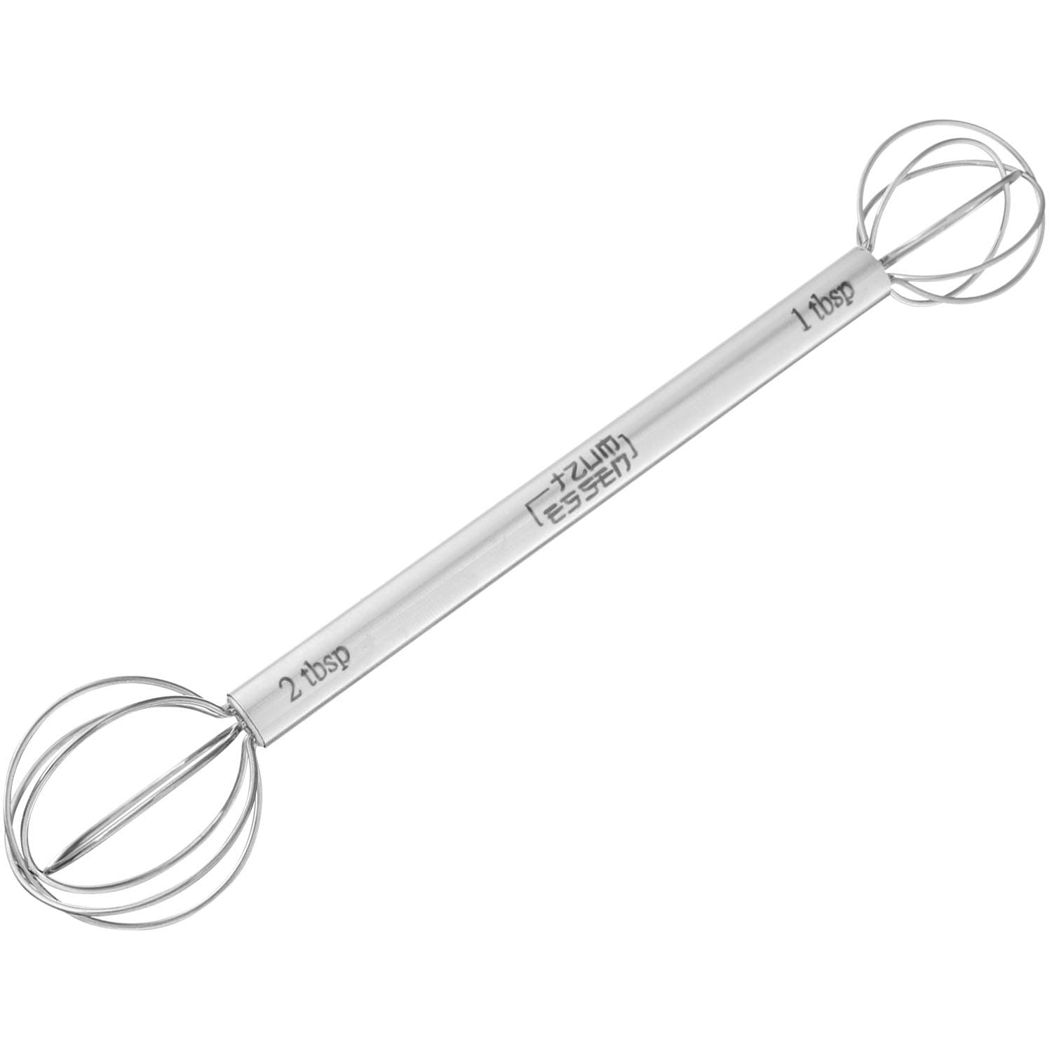 8" Double Headed Measuring Kitchen Whisk, Miso Paste Muddler, Mini Gochujang Whisk, Bouillon Soup Blender | 1-2 Tbsp.