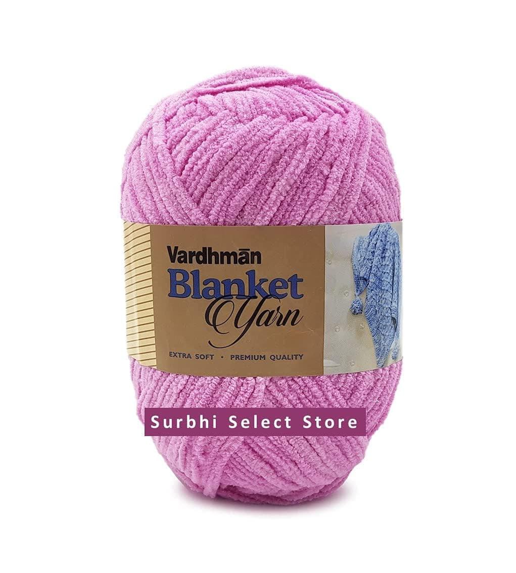 Vardhman Blanket Yarn Supersoft Knitting Wool Ball, White Pink Multi Color Ball (200 Grams). Suitable for Art & Craft, Babywear, Baby Blankets, Sweaters Ponchos mufflers, caps, Thick mota Thread…;