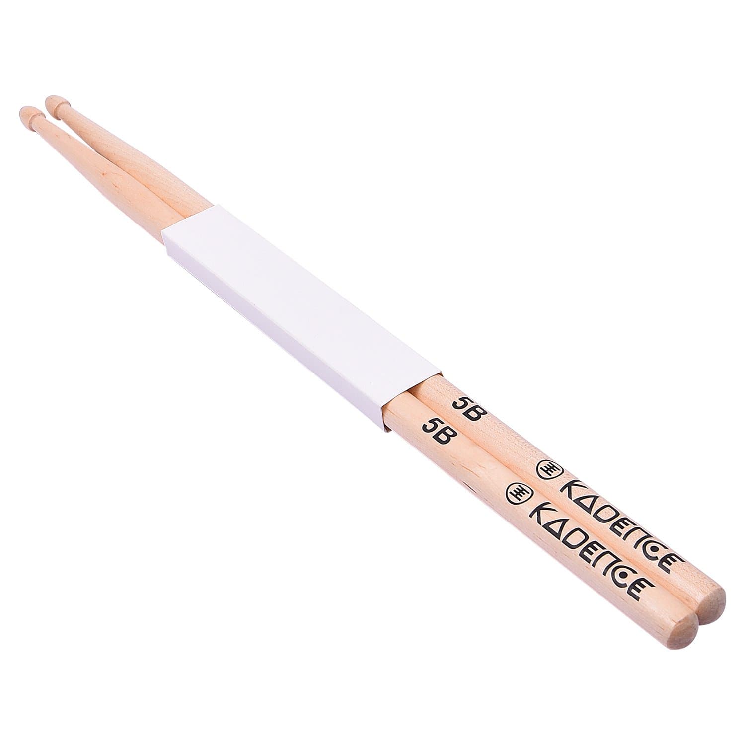 Kadence MW5B Jamming Series Drumsticks | 5B Size Maple Wood | Acorn Tip with Smooth Matte Finish | Pair Weighs 80 g | Natural