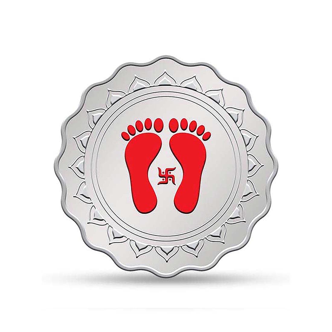 Kundan 10g (999.9) Lakshmi Feet Silver Color Coin