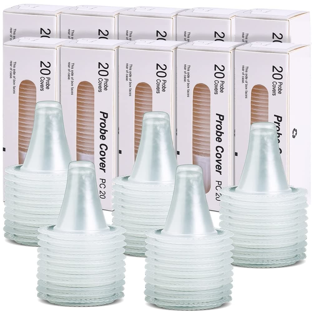 200X Ear Thermometer Covers Lens Filters Refill Caps for All Braun ThermoScan Models, BPA Free and Disposable for Braun Thermoscan