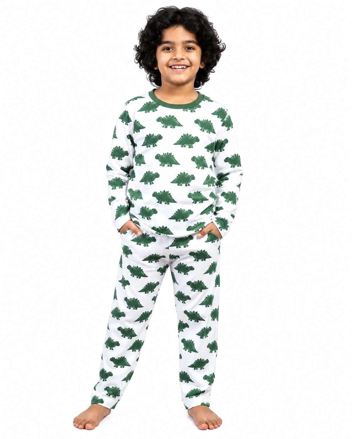 FUNKRAFTS Kids Cotton Night Suit for Boys and Girls Soft Breathable Printed Night Dress, T-Shirt & Pyjama Set Comfortable All-Season Sleepwear for Daily Use