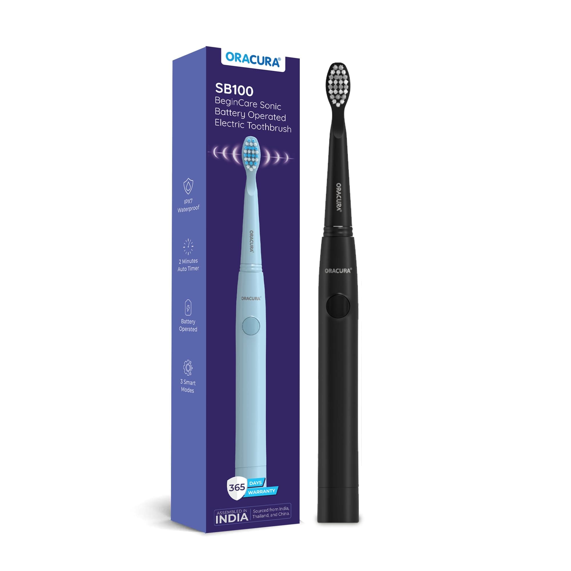 ORACURA® Sonic Lite Electric Battery Operated Toothbrush SB100