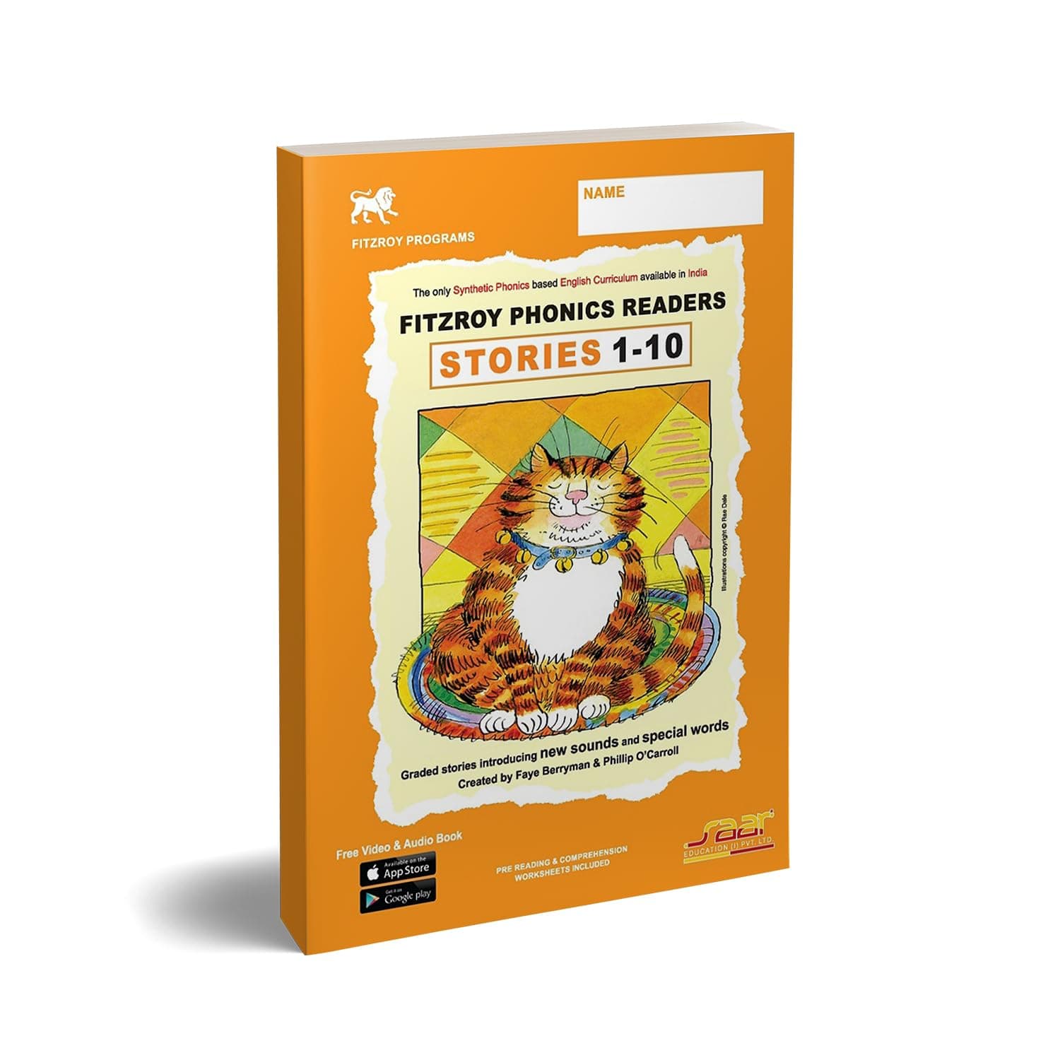 Fitzroy Phonics Readers 1–10 by Saar Education | Interactive Synthetic Phonics Storybooks with Audio Supported | Learn Phonics by Scanning, Watching & Listening | For Ages 3–7