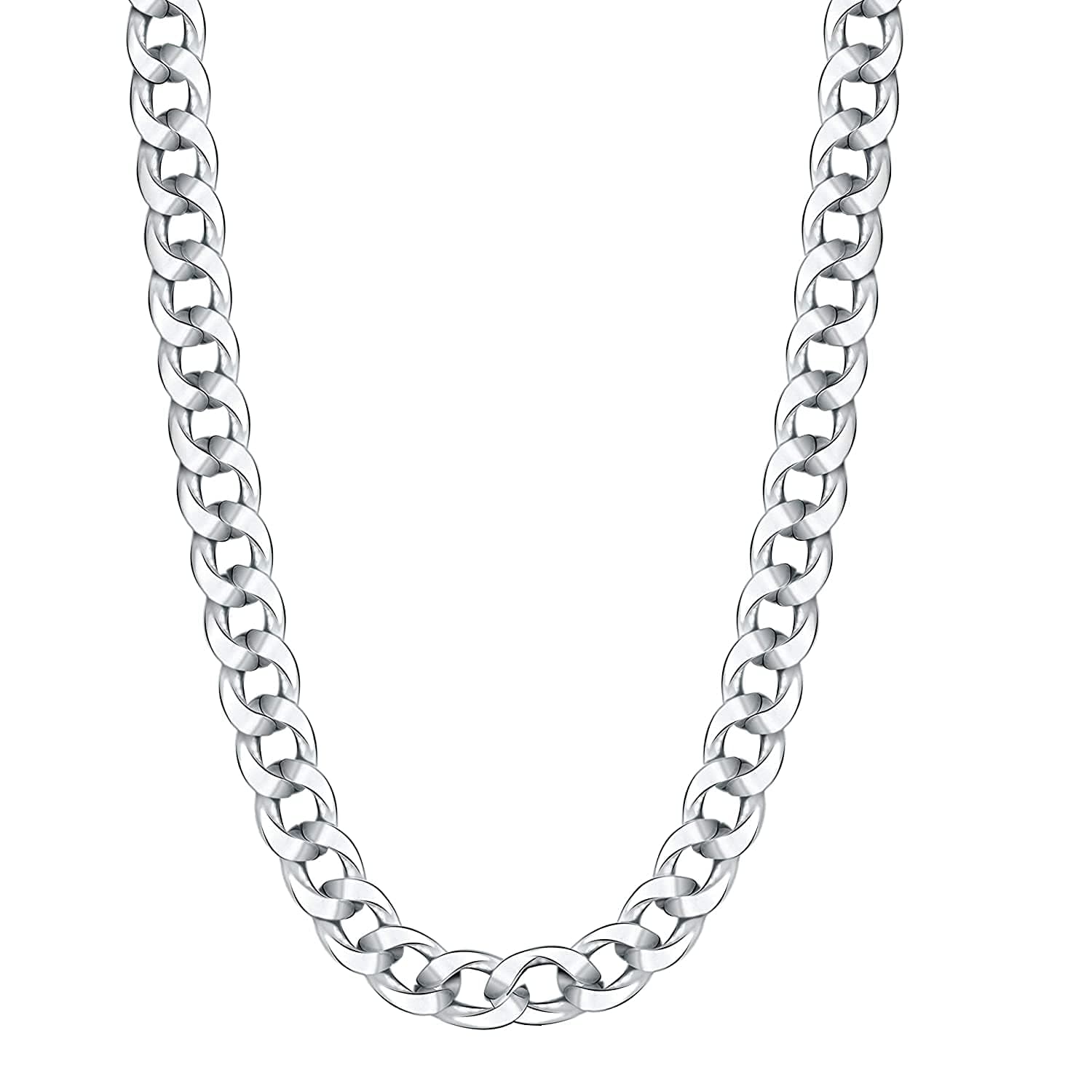 Fashion Frill Men's Jewellery Silver Plated Stainless Steel Silver Chain For Men Boys Stylish Chains