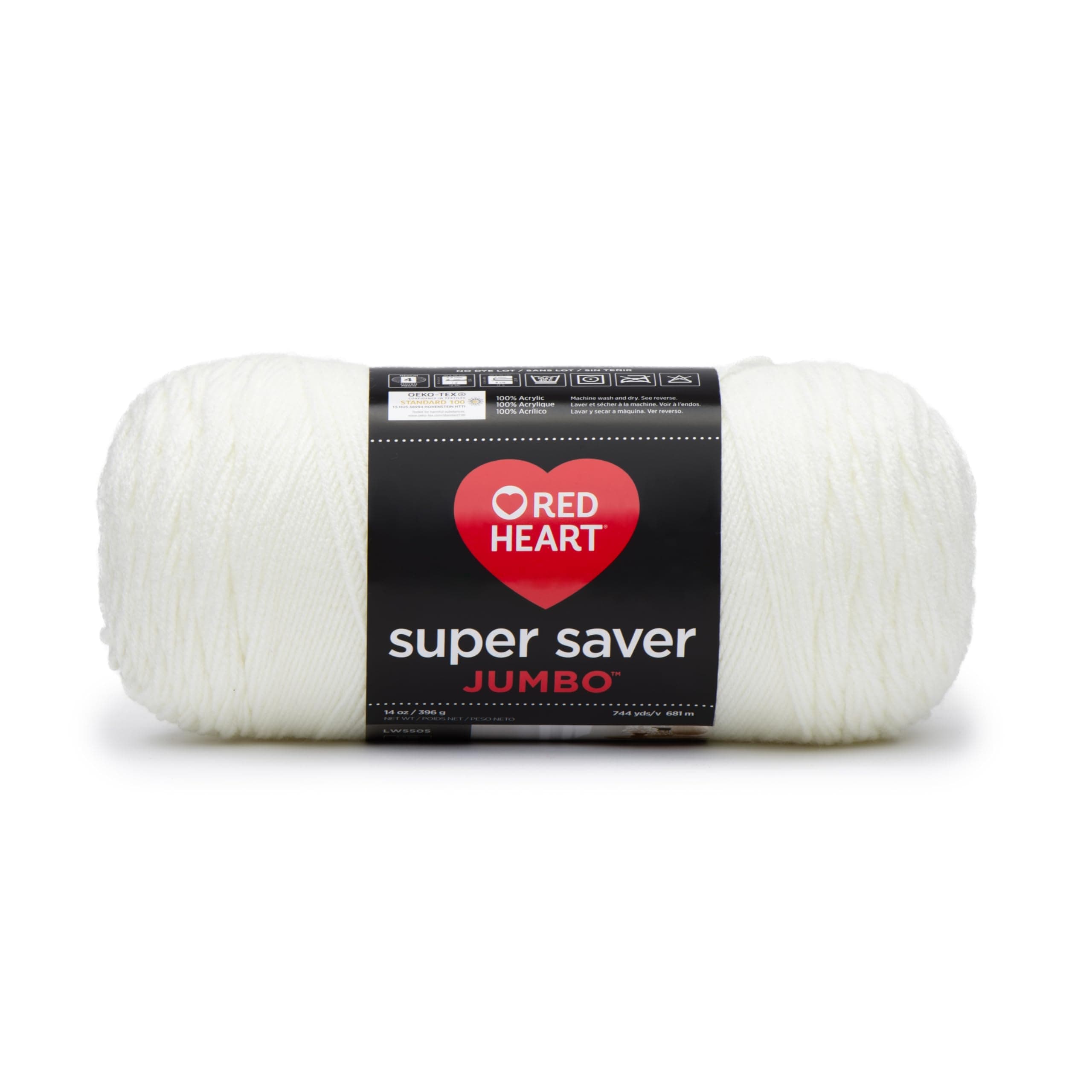 RED HEART Super Saver Jumbo Yarn, Soft White