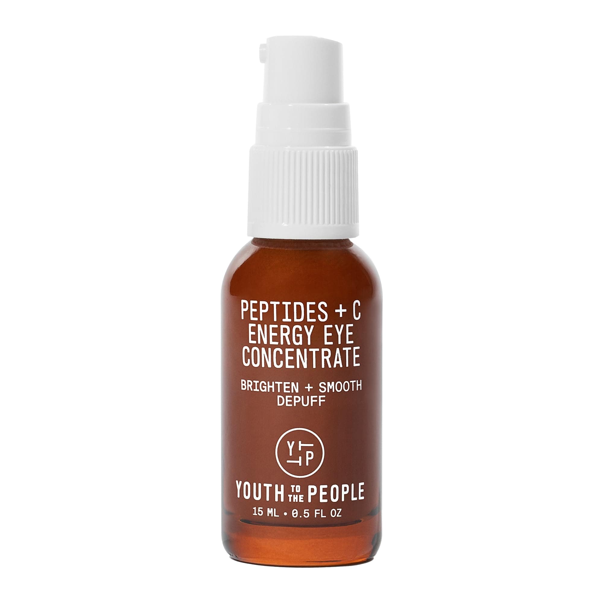 Youth To The People Peptides + Vitamin C Eye Concentrate (0.5 fl oz), Visibly Brightens Dark Circles, Reduce Undereye Puffiness, Blurs Fine Lines, Antioxidants + Caffeine, Vegan - 15ML