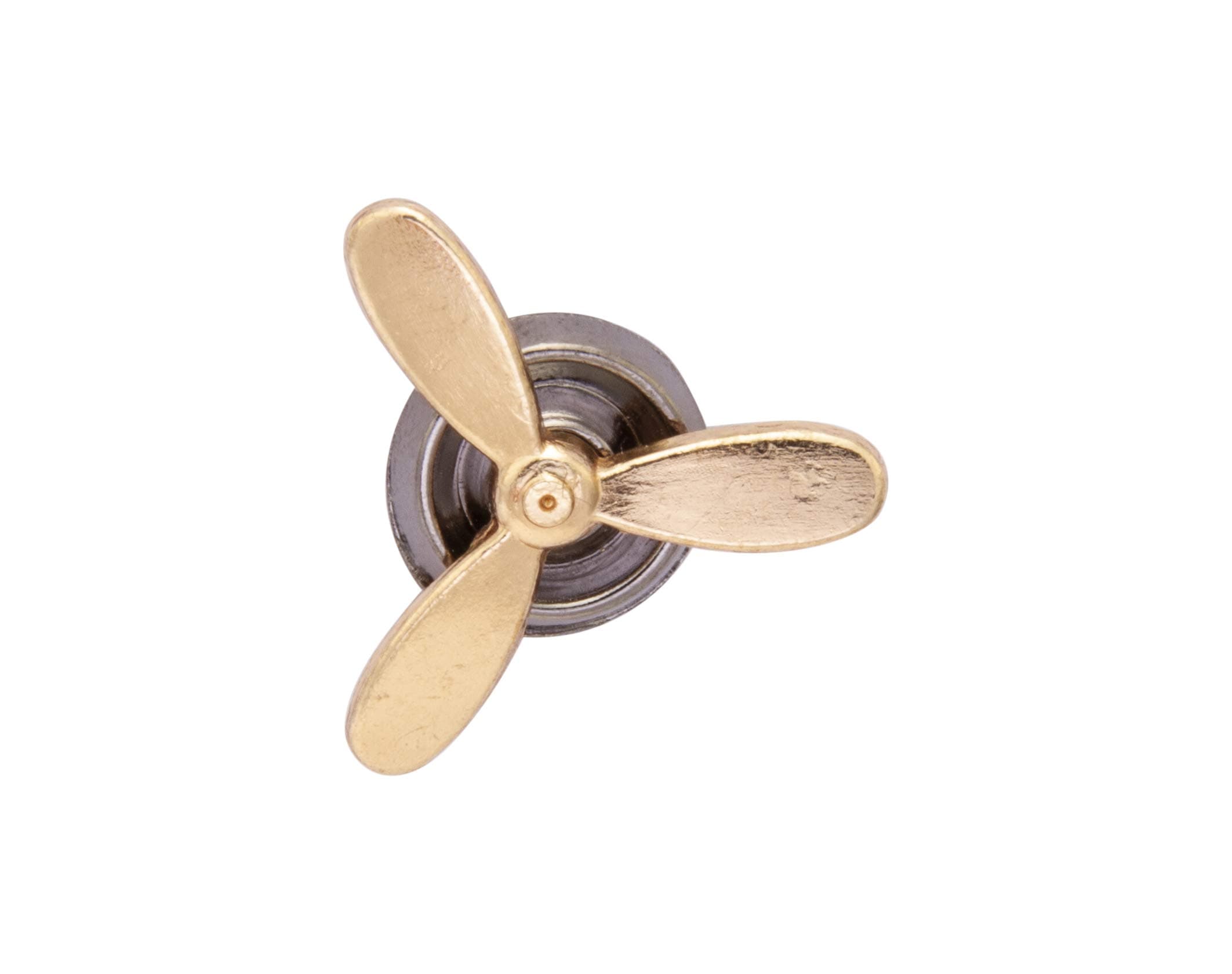 Knighthood Aircraft Propeller Lapel Pin Brooch (Golden) (Metal)
