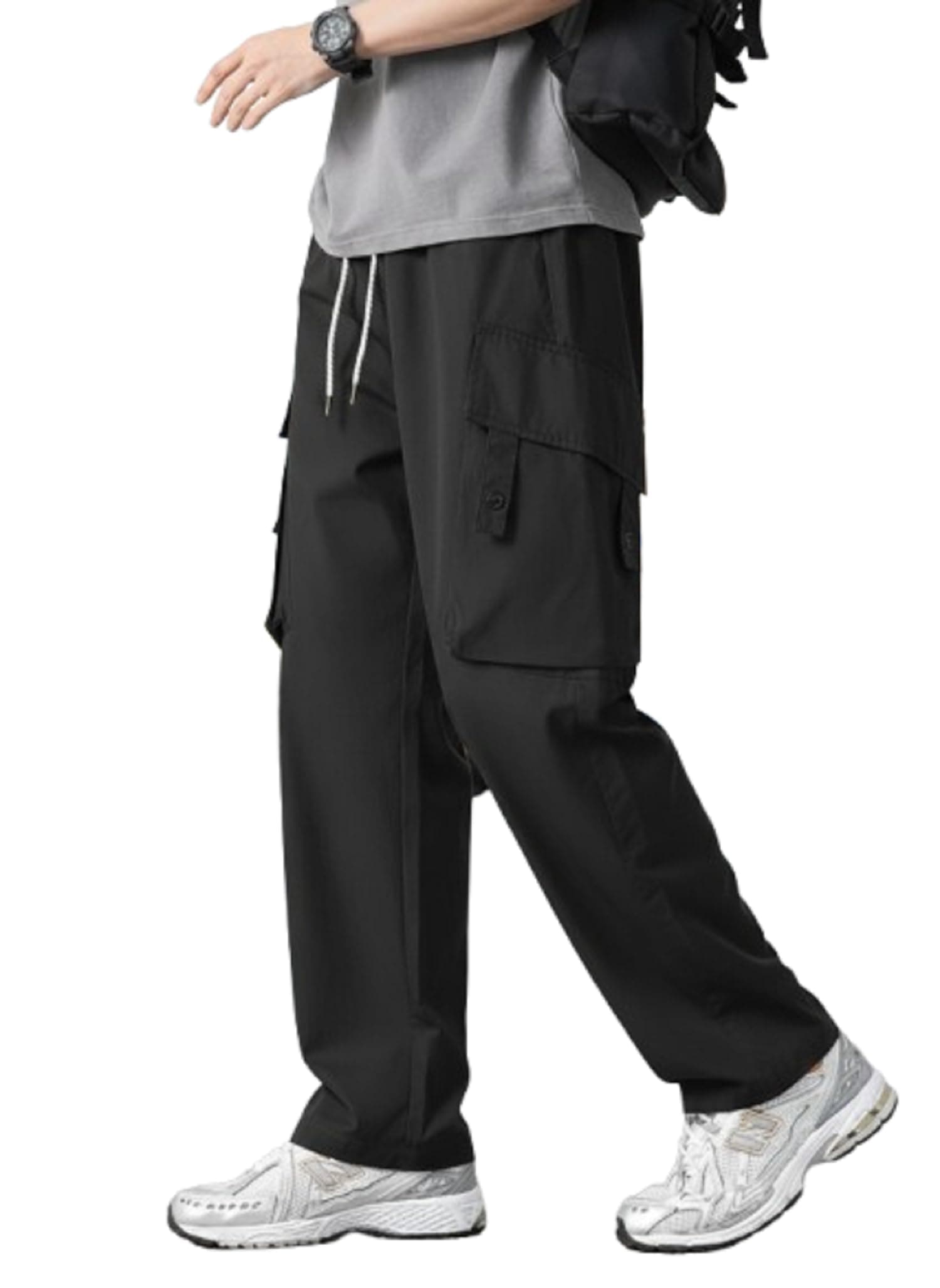 Lymio Cargo for Men || Cotton Cargo Pant || Drawstring Waist Pant (Also Available in Plus Sizes) (153-156)