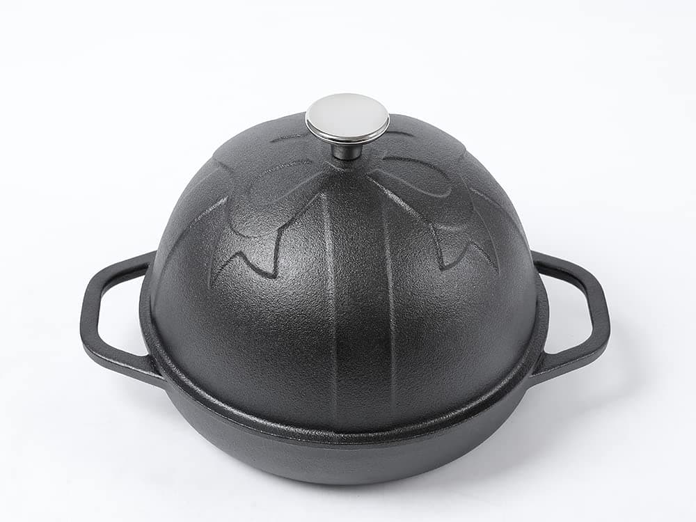 HAWOK Baking Pre-Seasoned Cast Iron Bread cloche Pan Bake sourdough bread dome cover, grill steaks Dia.7.9-inch 0.65-Quart best for gift……