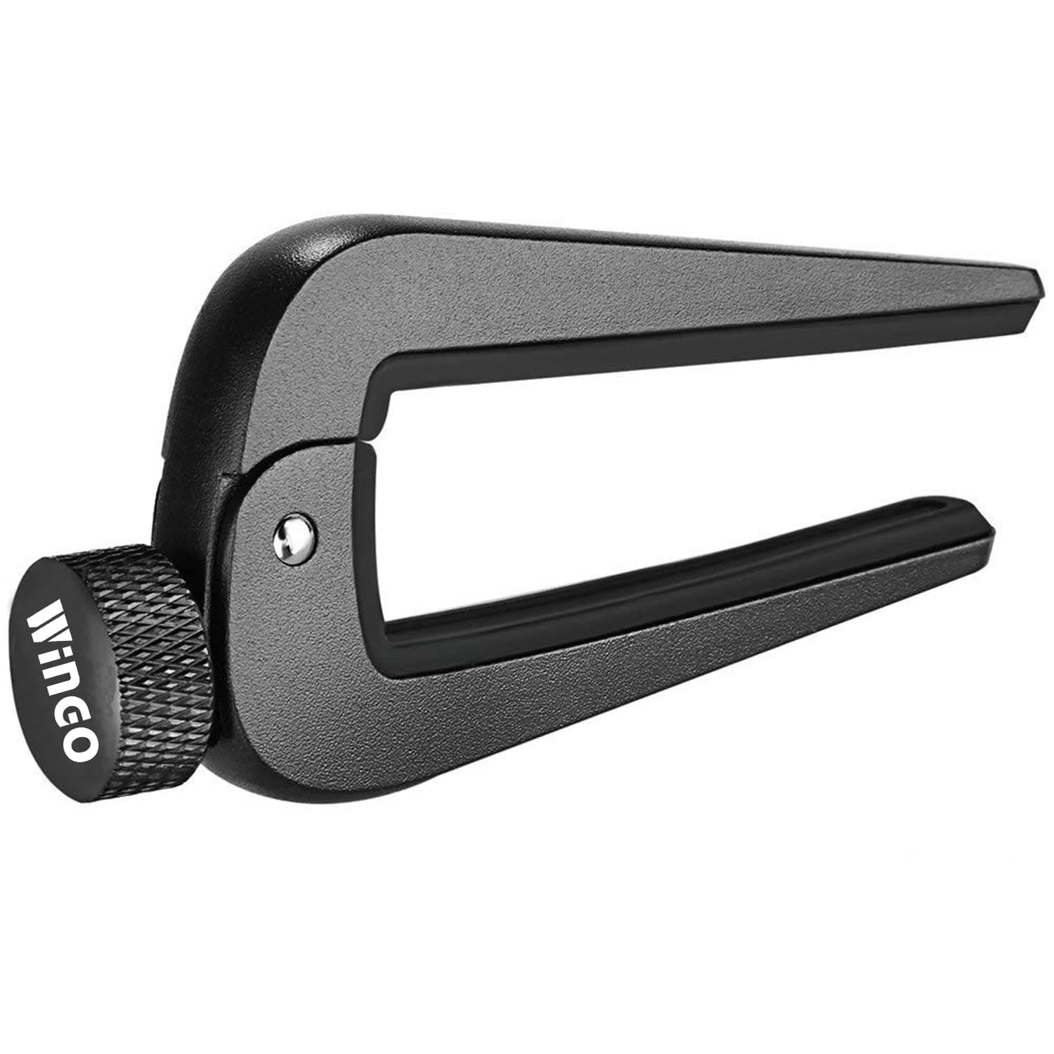 WINGO Real Wide Universal Capo Fit for 6/12 String Acoustic & Classical Guitars All, Black