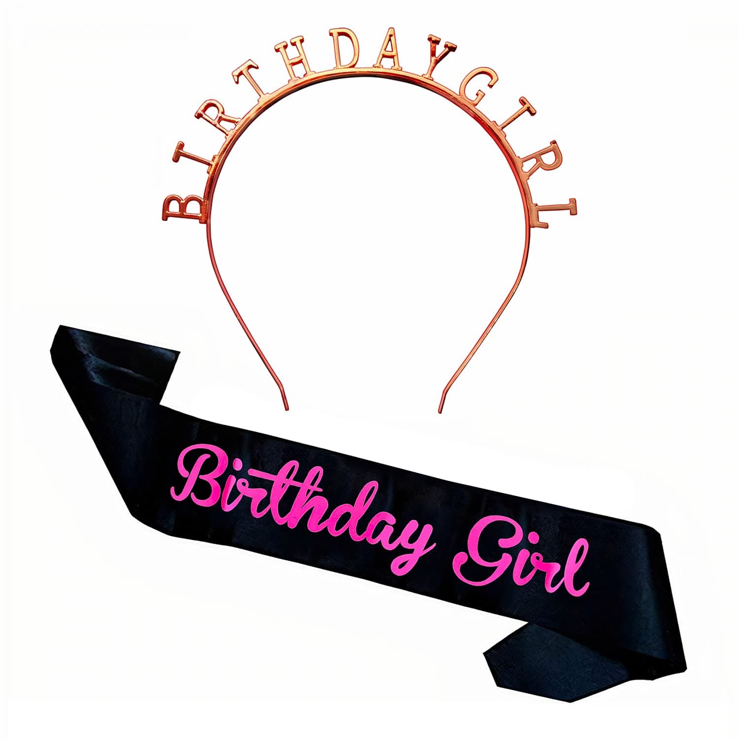 Propsicle Birthday Girl Sash and Crown Tiara for Girls Princess Party
