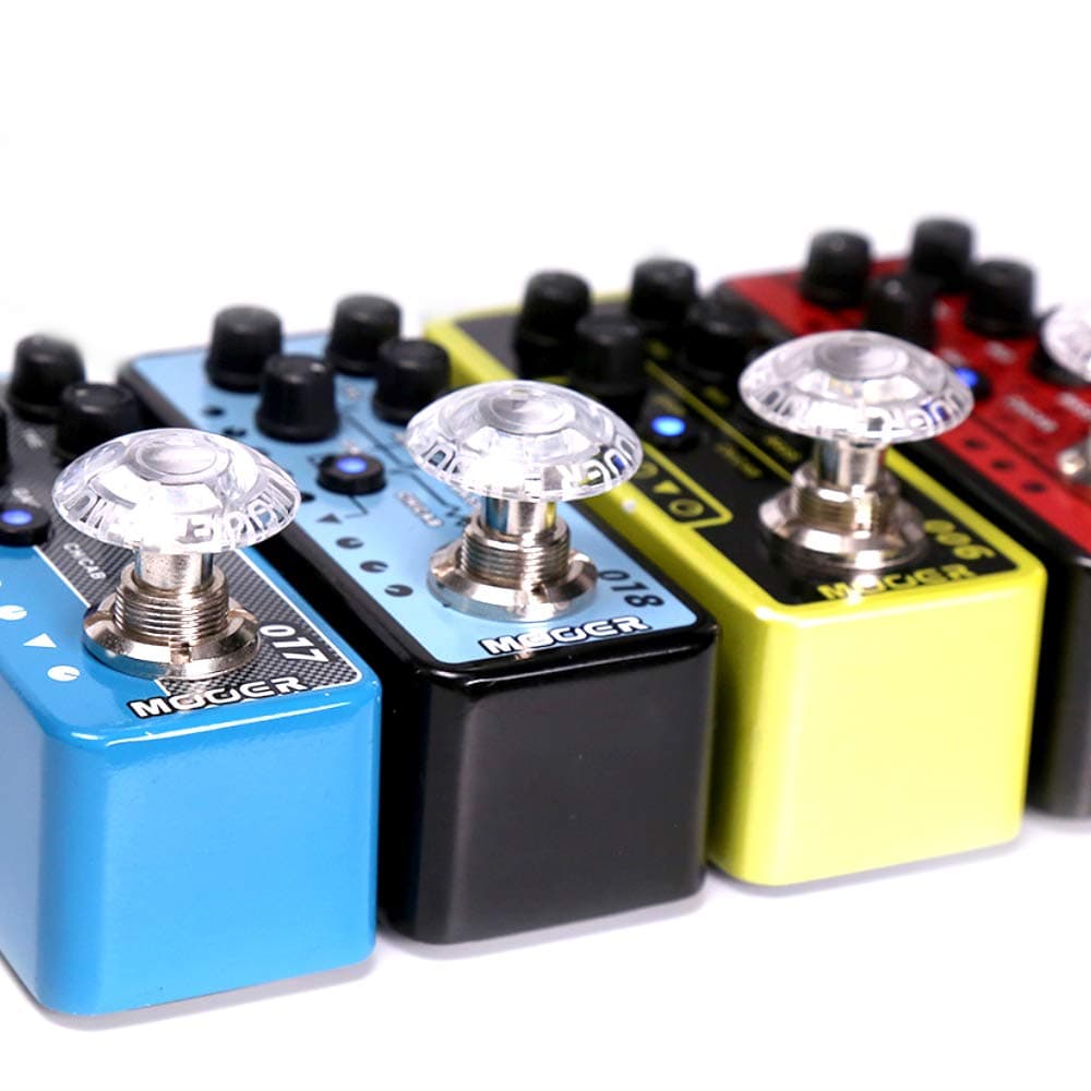 MOOER Guitar Effects Pedal Footswitch Toppers - Mushroom-shaped, Clear