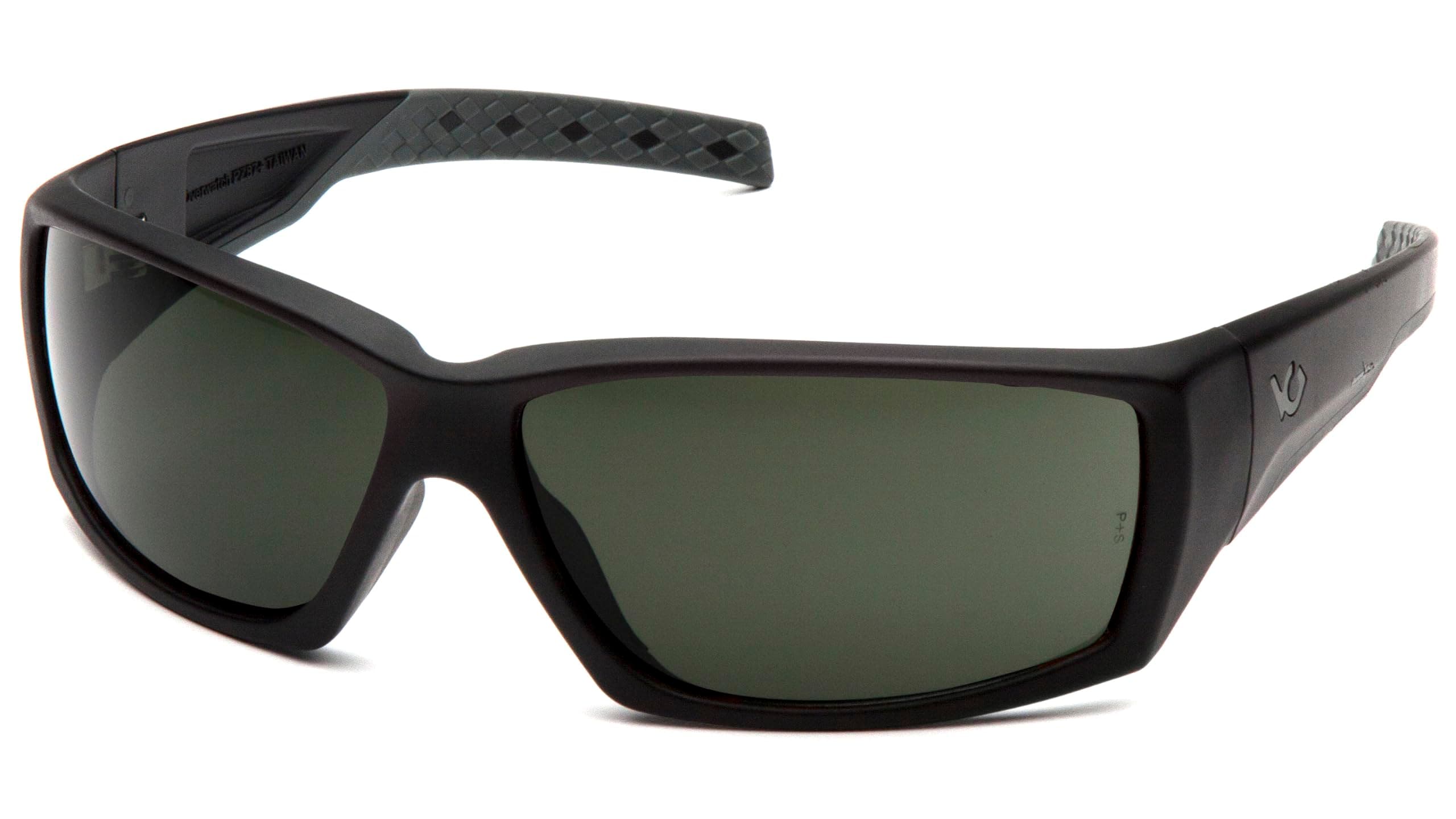 Venture Gear Overwatch Shooting Safety Sunglasses, Black, Forest Gray Anti-Fog Lens