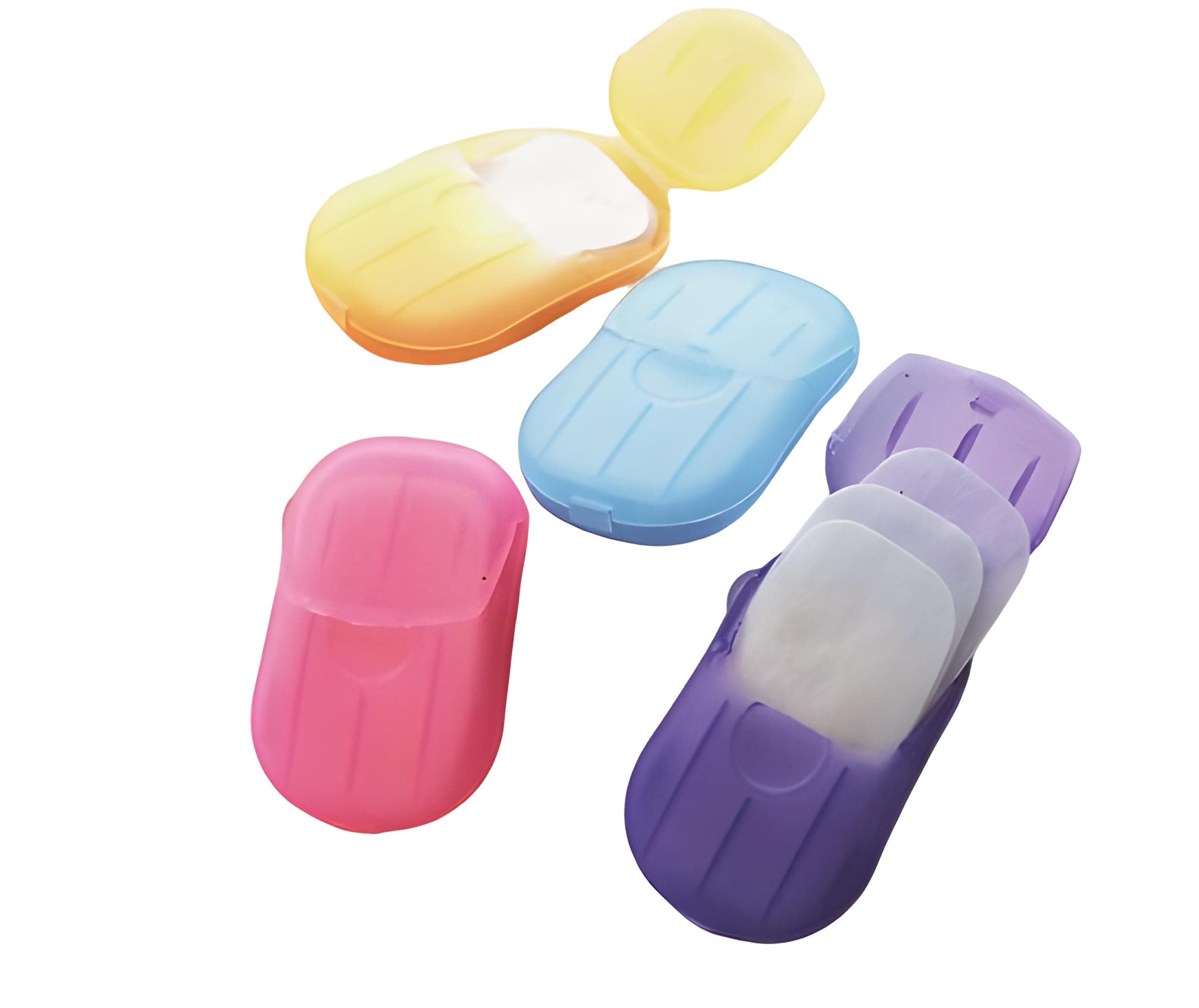 MAPPERZ Paper Soap Strips Box For Traveling/Portable Disposable Hand Washing Cleaning Paper Soap/Slice Sheets Foaming PaperSoap For Travel, small and easy to carry soap-MultiColors (Pack of 4 Box)