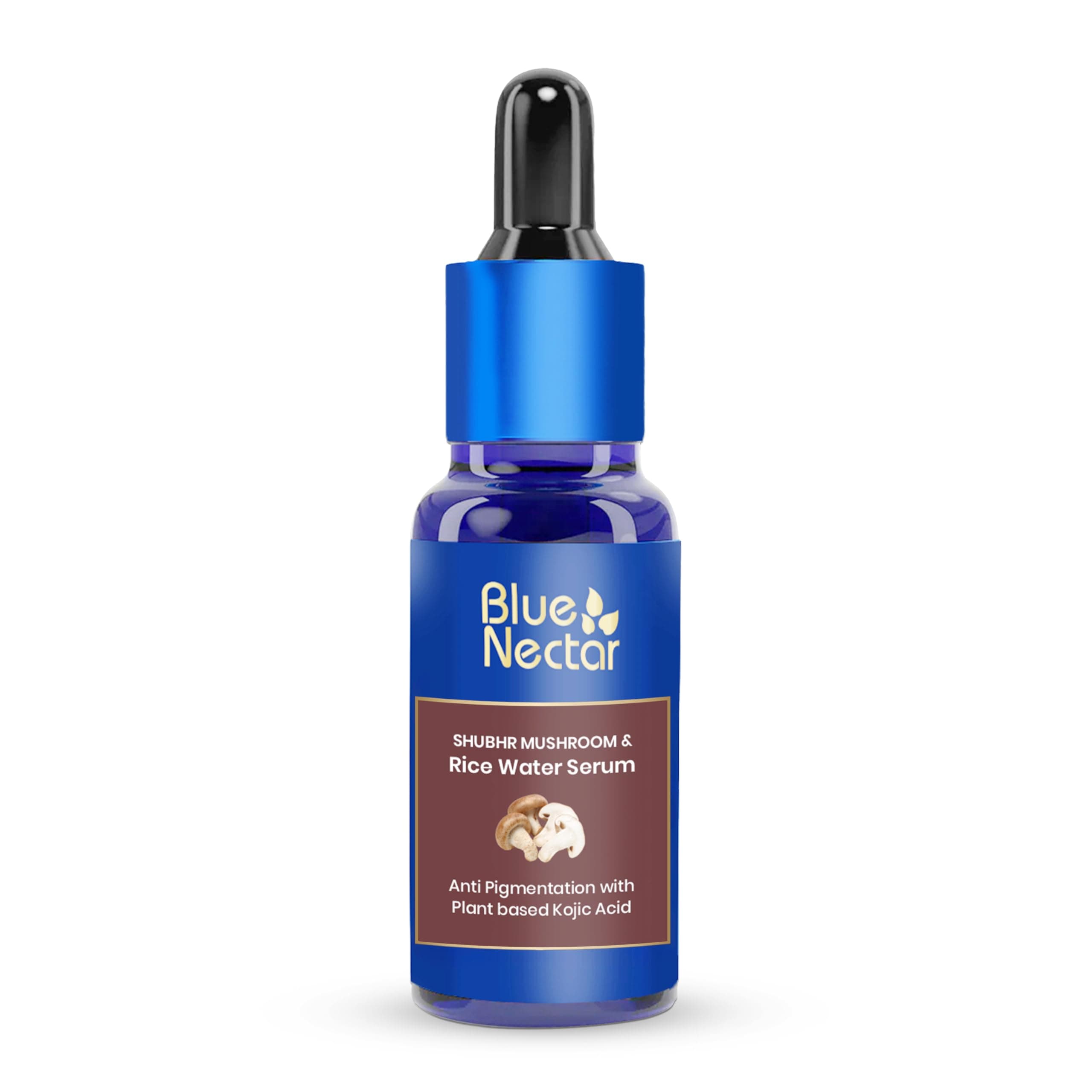 Blue Nectar Rice Water Kojic Acid Face Serum for Pigmentation & Dark Spots Removal | Anti Pigmentation Serum for Face with Mushroom (13 Herbs, 30ml)