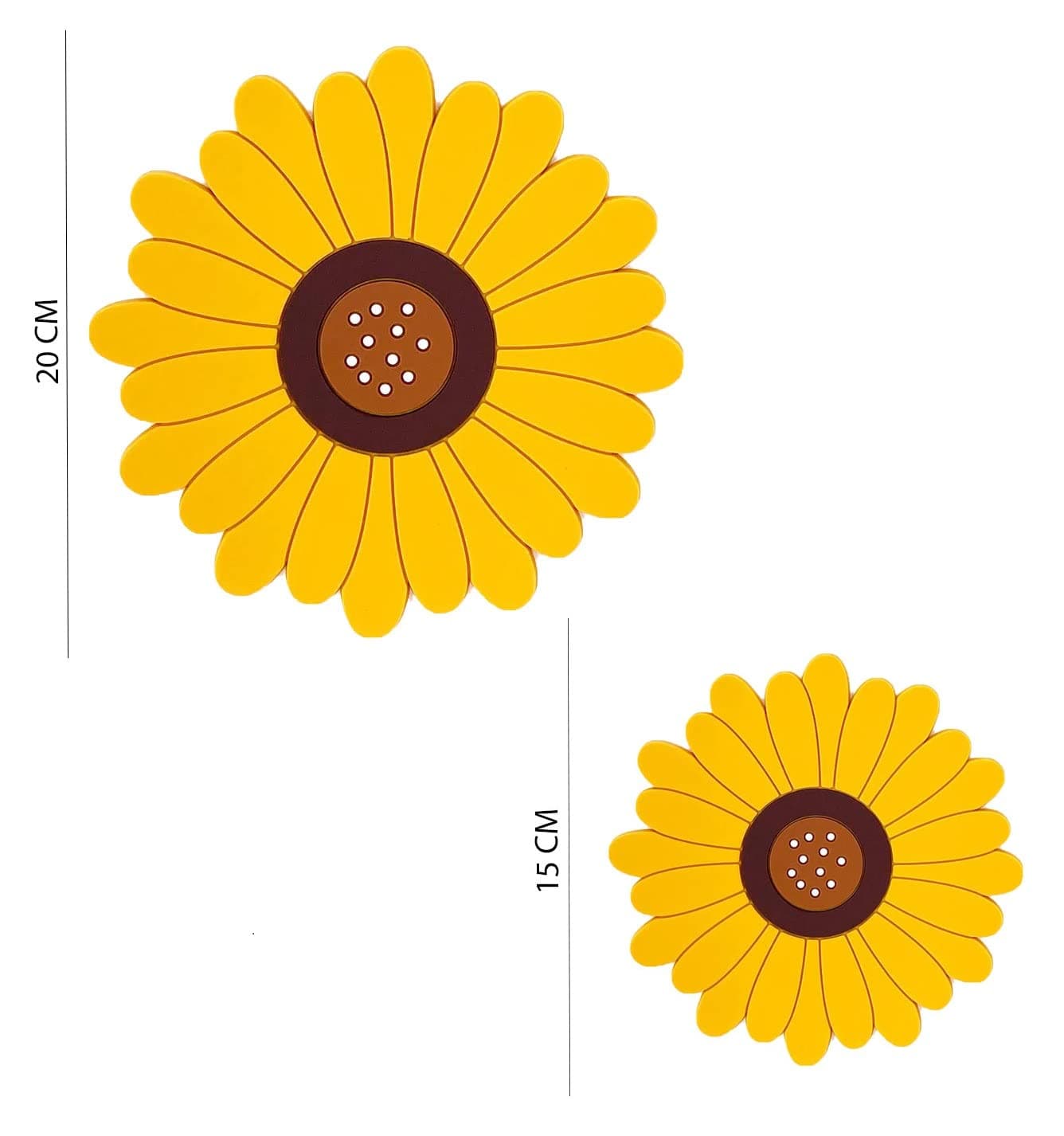 P-Plus International Silicone Trivet Sunflower Hot Pot Holder Anti-Slip Cup Coasters Bowl Tableware Mat Heat Resistant Pans Pads Silicone Trivet Mat