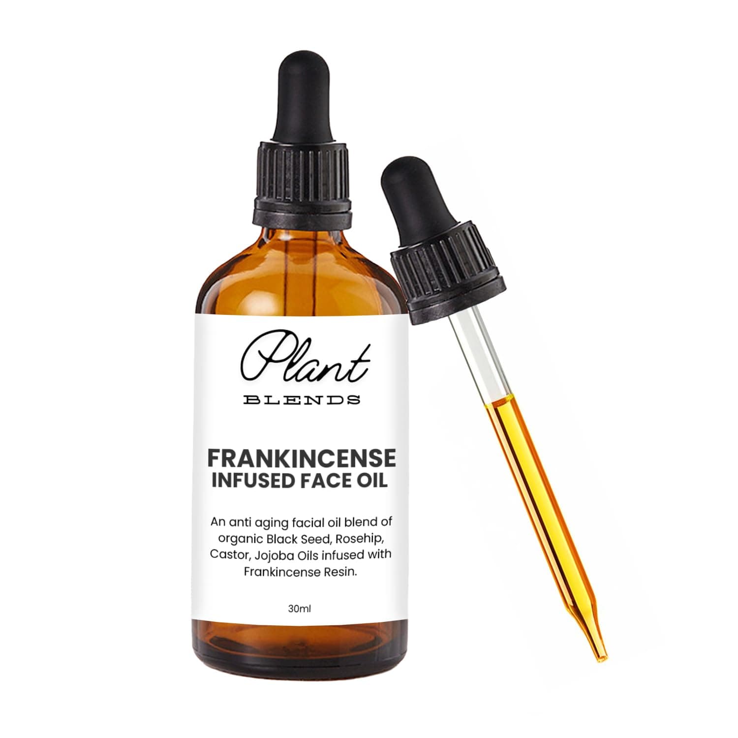 Plant Blends Frankincense Resin Infused Organic Black Seed,Castor & Jojoba Oils for Face Anti-Aging Miracle Facial Oil Serum Natural |Moisturizing Beauty Glow,30ml