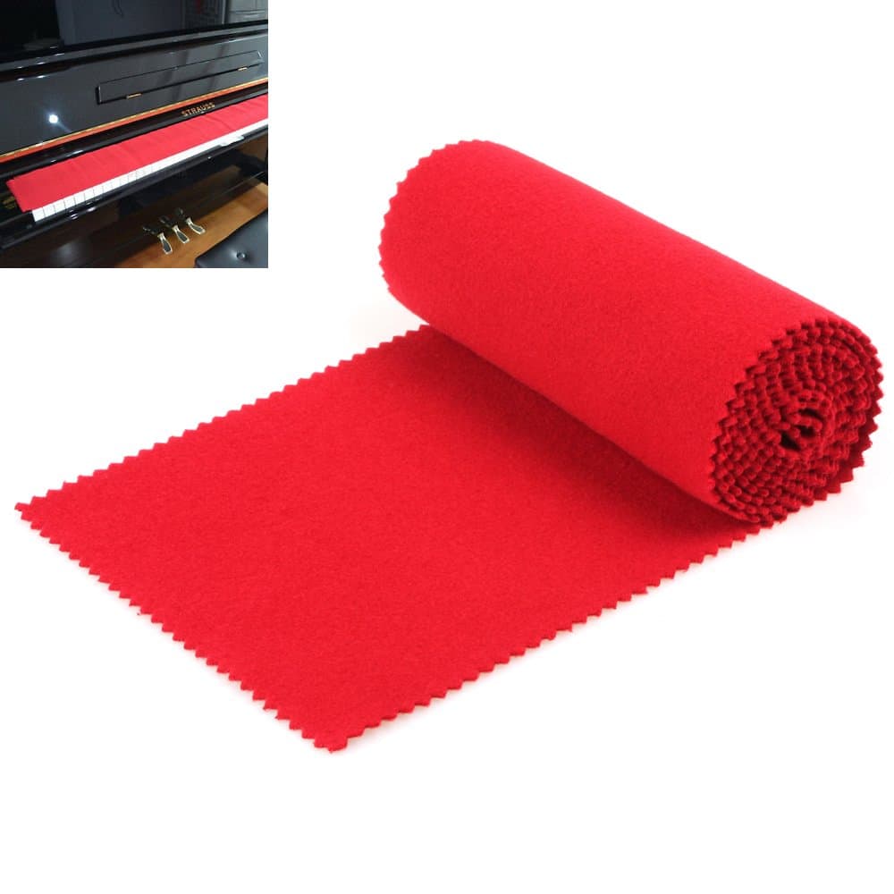 Best Deals for Christmas OriGlam Red Soft Piano Keyboard Dust Cover, 88 Keys Protective Dust Cover Key Cover for Electronic Keyboard, Digital Piano