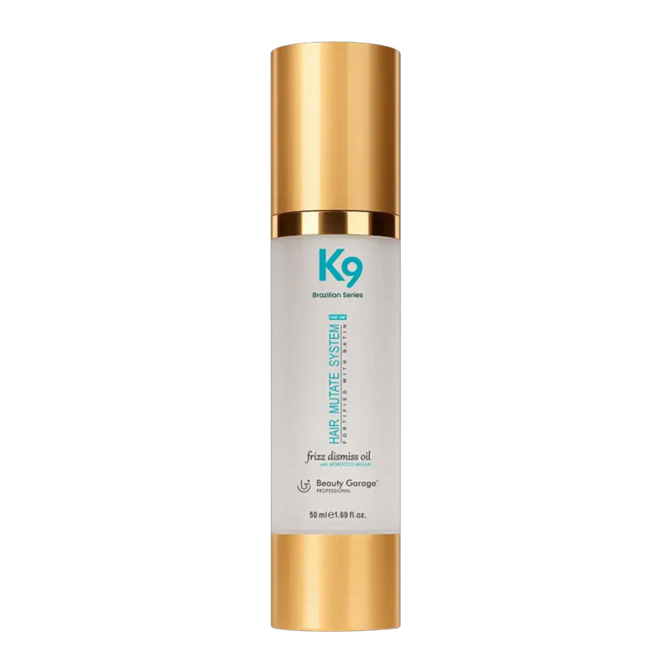 Beauty Garage K9 Frizz Dismiss Moroccan Argan Oil | Lightweight Hair Serum with Heat & UV Protection | Argan Oil of Morocco For Frizz Control, Volume Boost & Deep Hydration | 50 ml