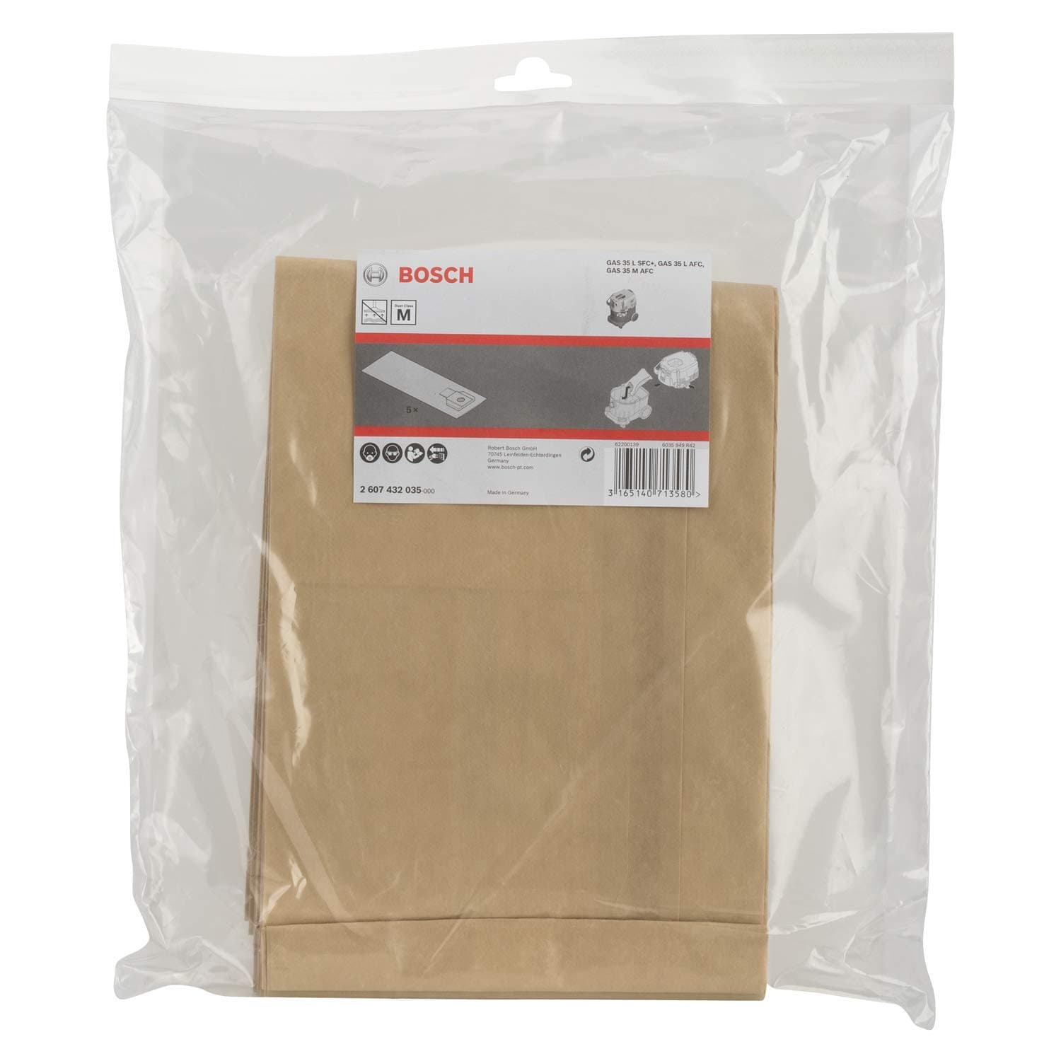 Bosch Professional Paper Filter Bag For GAS 35 Vacuum Cleaner, Pack Of 1