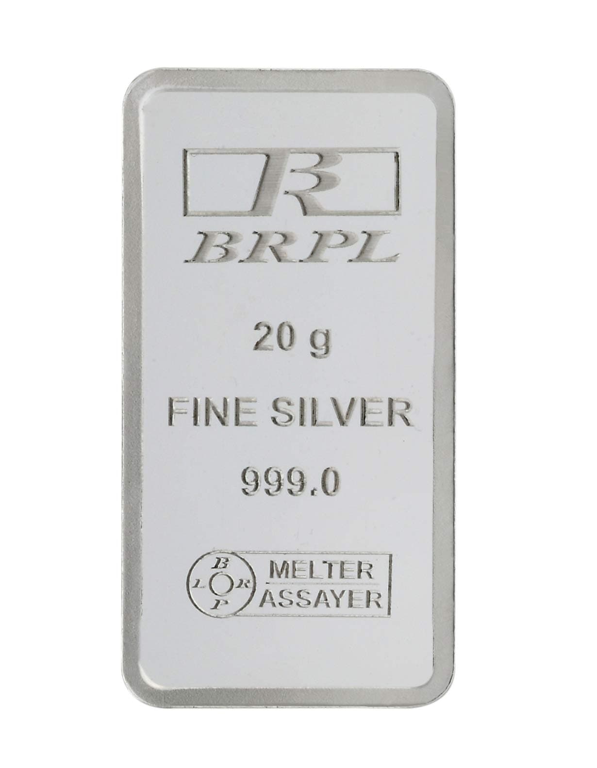 Bangalore Refinery 999 Purity Silver Bar 20 Gram