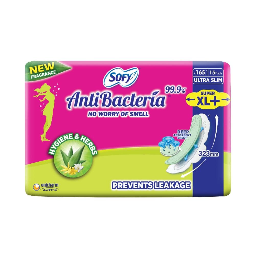 Sofy Anti Bacteria Extra Long Sanitary Pads, Pack of 15