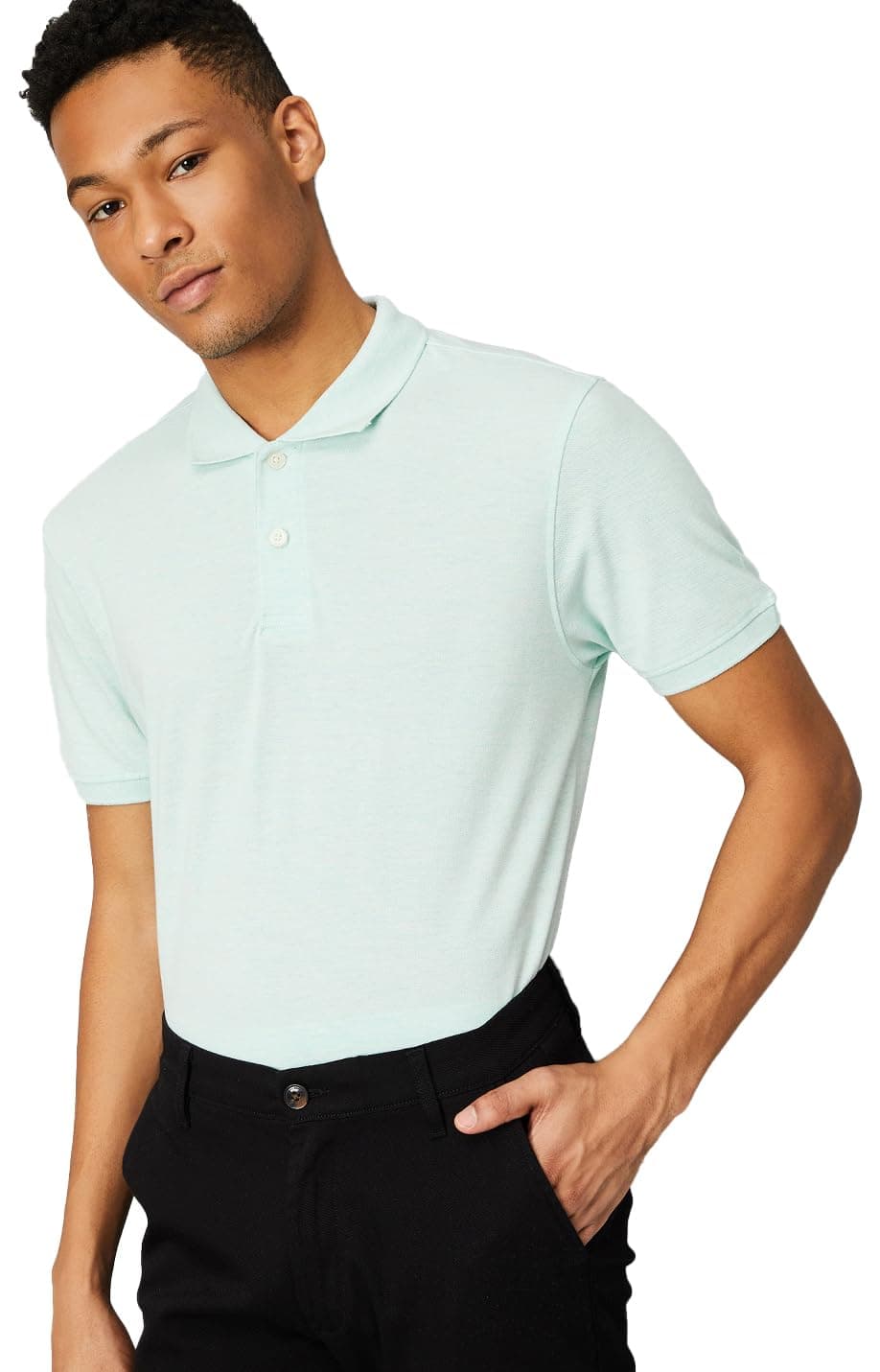 Max Men Solid Polo T-Shirt(Blue_XXL)