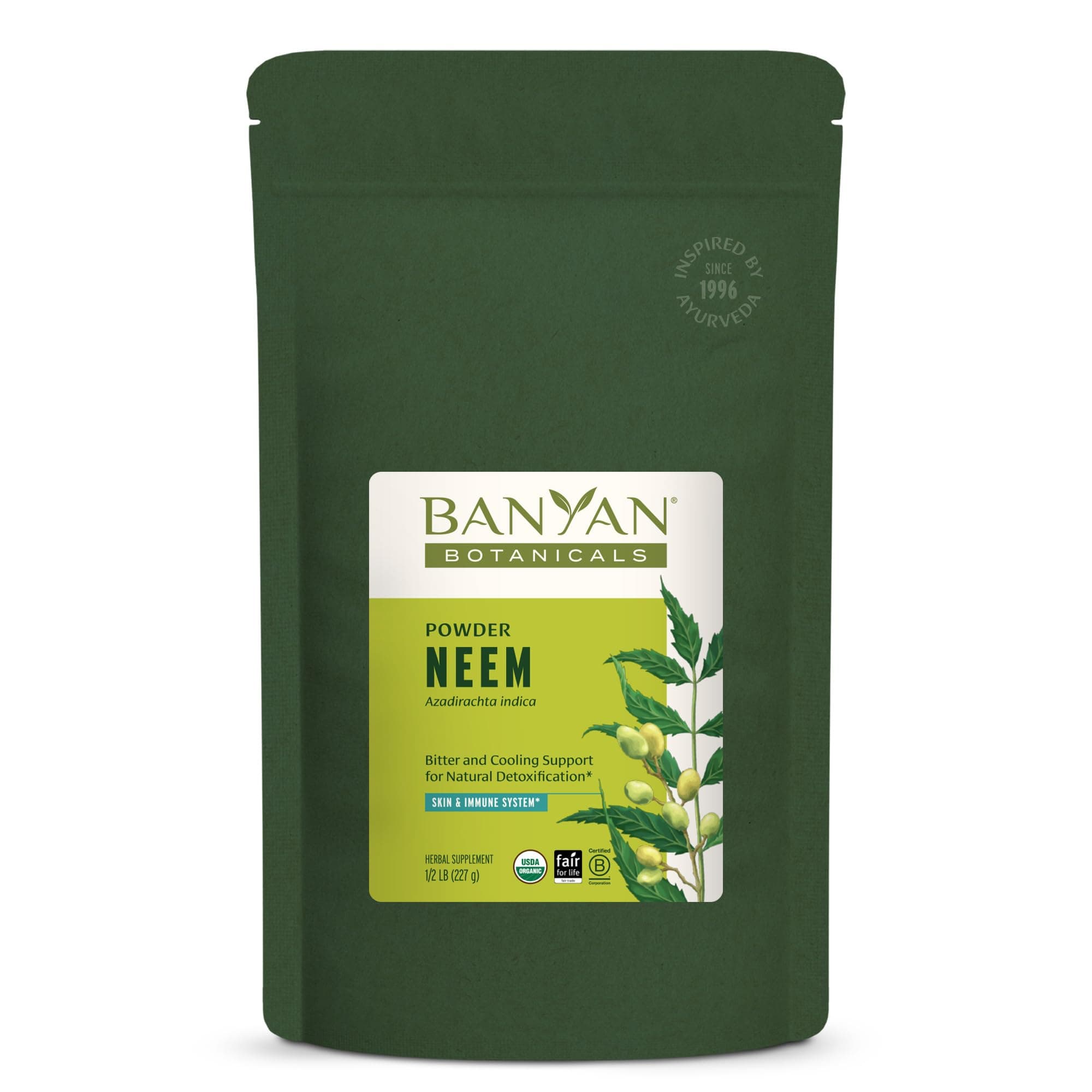 Banyan Botanicals Neem Powder- Certified Organic 1/2 Pound AD