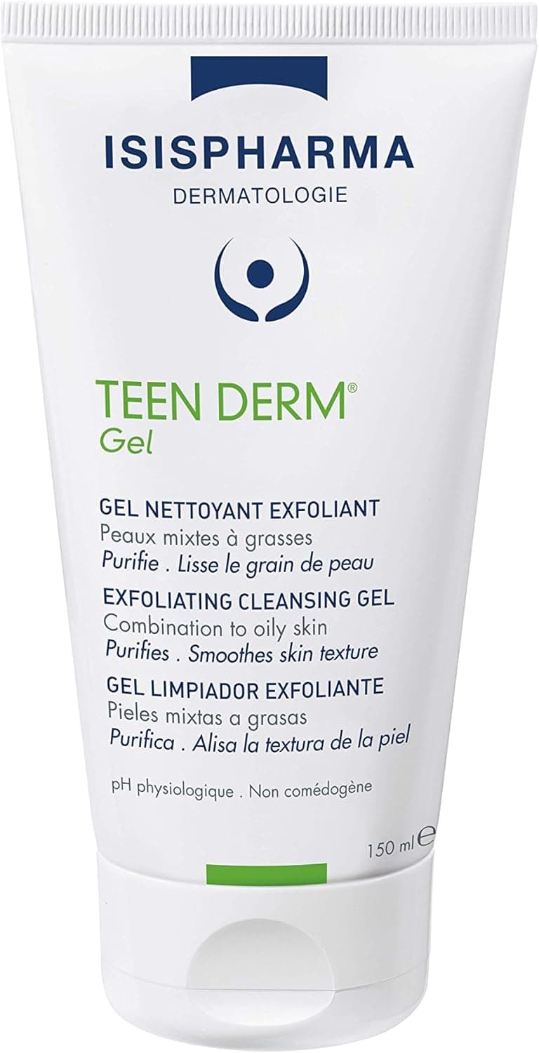 ISISPHARMA TEEN DERM Gel | Exfoliating Cleansing Gel | Natural Exfoliating Beads for Combination to Oily Skin | Purifies, Smooths skin texture | 150 ml