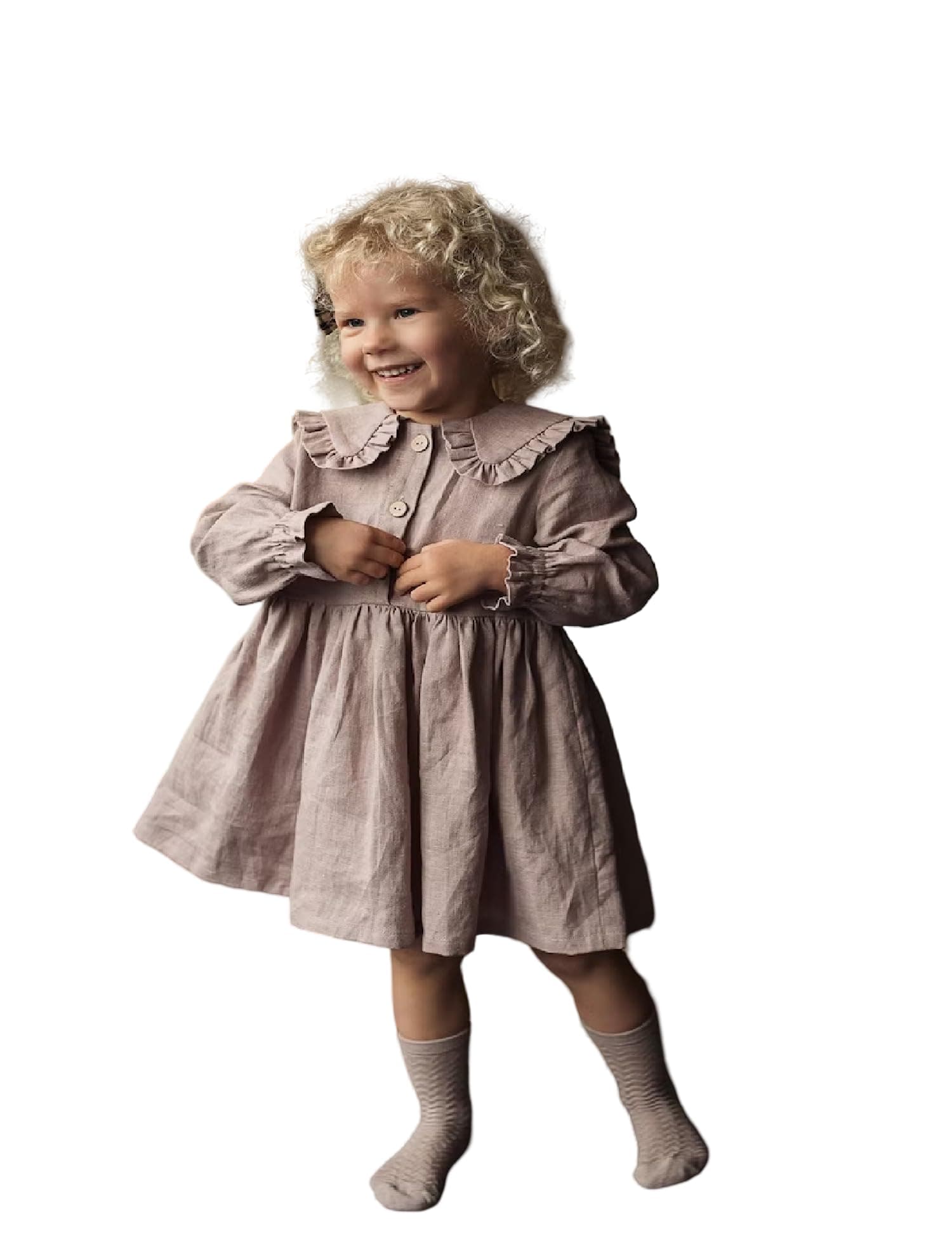 Lymio Junior's Girls Frock | Frock for Kids | Comfortable Baby Dress | Stylish Girls Outfit (DGF-65-Pink) | Age 4-5 Years