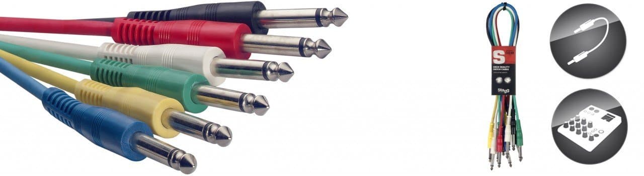 Stagg, Patch Cable, Moulded - 30cm (6Pcs) SPC030 E