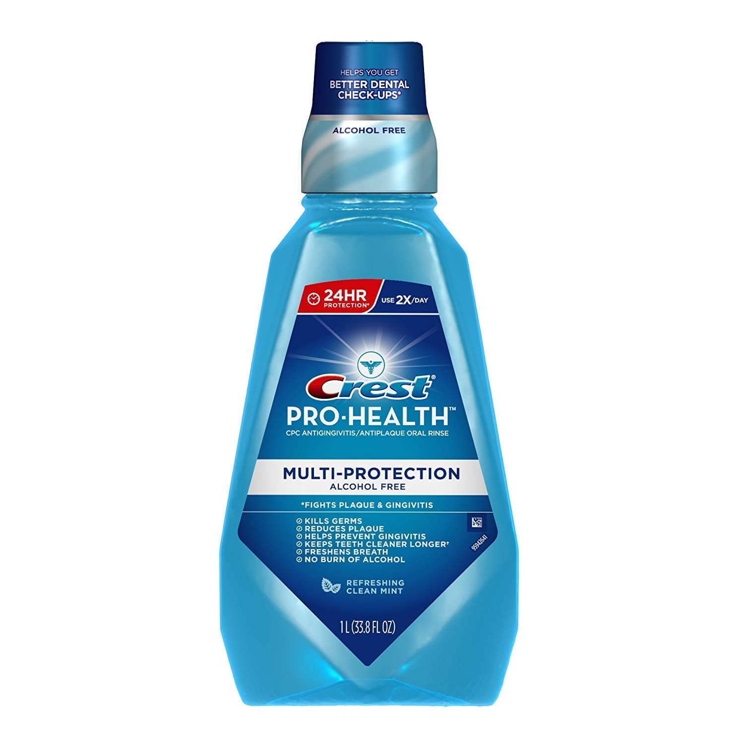 Crest pro health mouth wash with refreshing clean mint - 1 ltr
