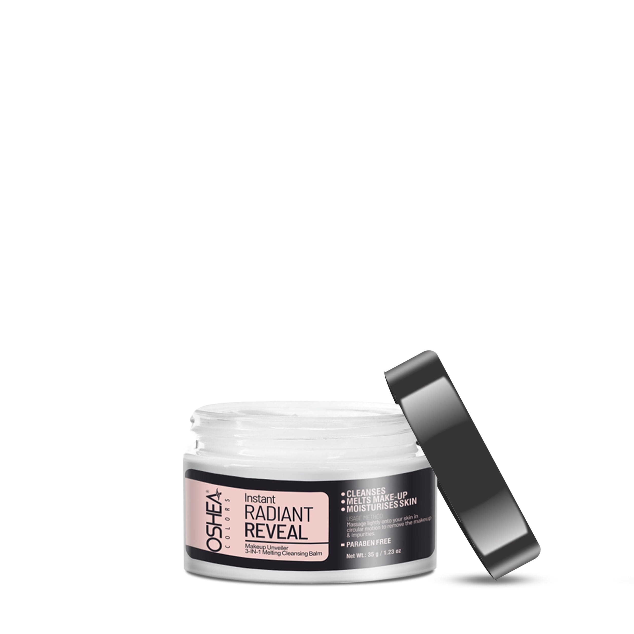 Oshea Colors Instant Radiant Reveal Makeup Remover Cleansing Balm | Moisturizes Skin with Gentle Cleansing & Makeup Melting Formula | Paraben-Free | 35g