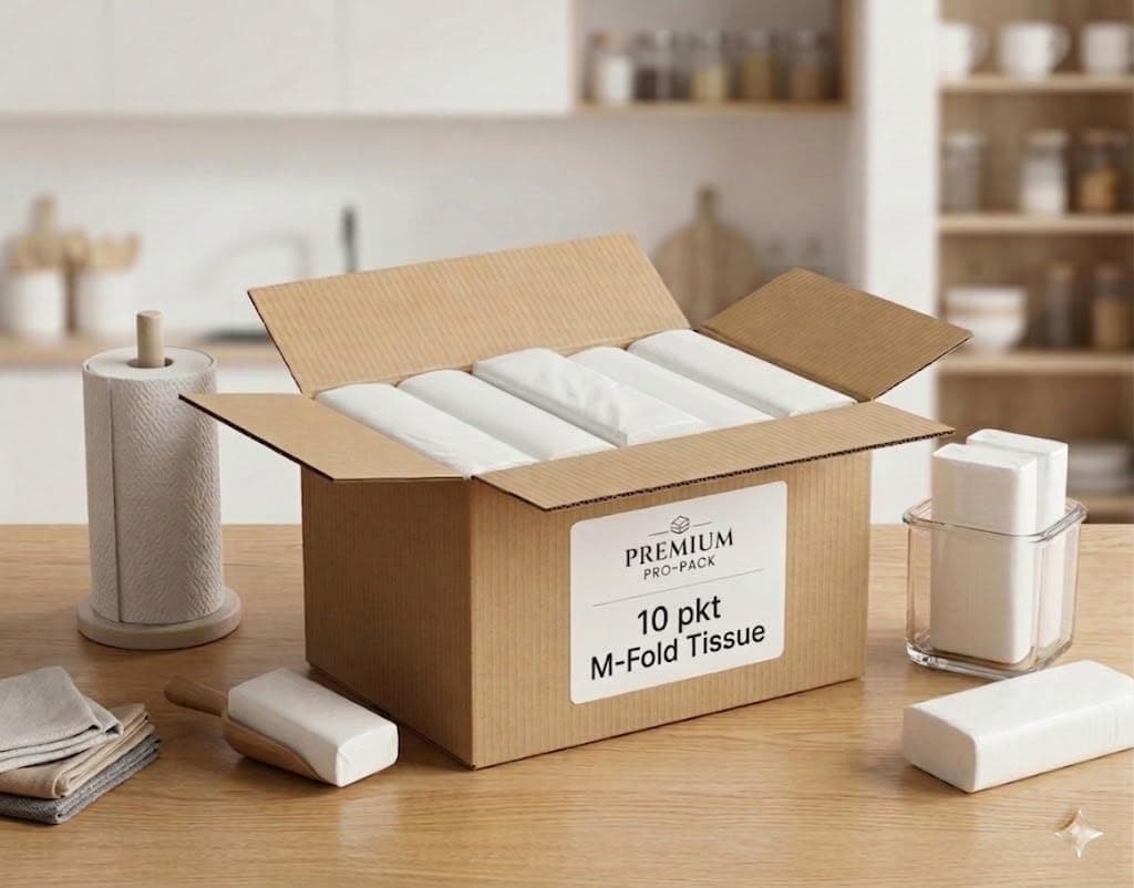 Dhwani Enterprise M Fold Tissue Paper - 1300 Piece 10 Packets
