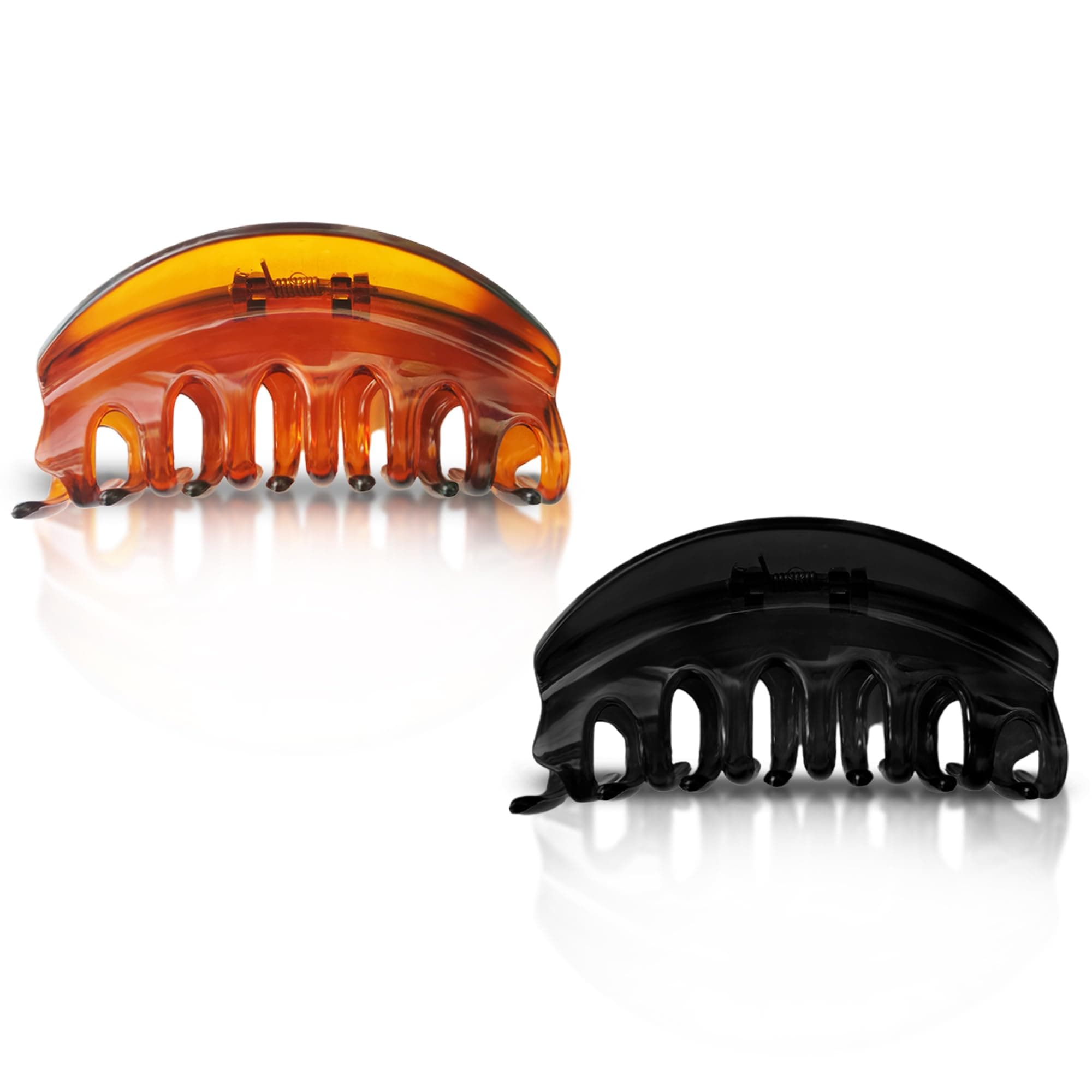 Sanas Hair Clutcher For Women (2 Pcs) Hair Claw Clips For Women, Korean Hair Accessories, Acrylic Hair Clutcher, Hair Accessories For Women & Girls (Black,Brown) (2 Pcs)