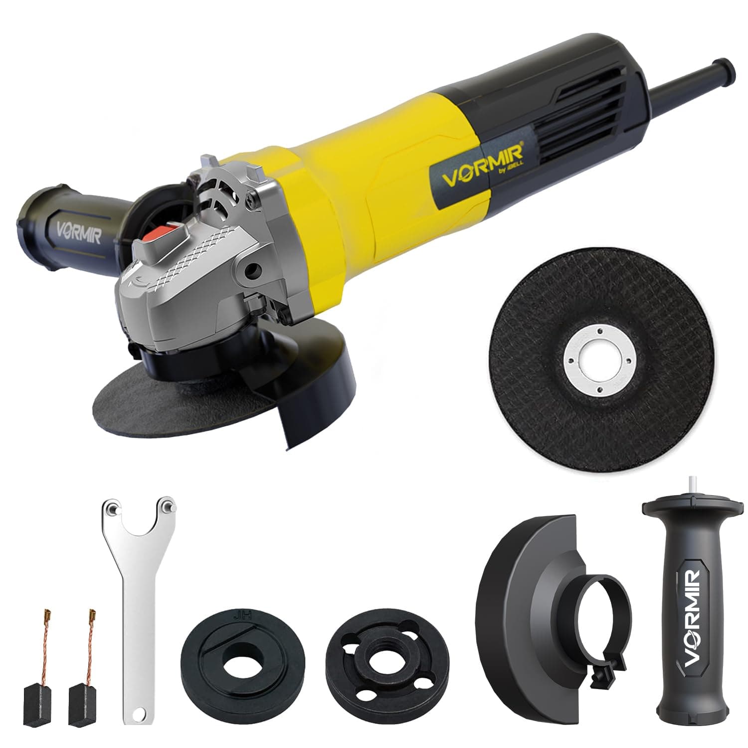 iBELL VORMIR Angle Grinder AG10-68 | 680W Heavy Duty | Copper Armature | 100mm/4" Disc Dia | 11000 RPM | With Grinding Wheel & Guard | Ideal for Grinding, Cutting & Polishing | 12 Months Warranty